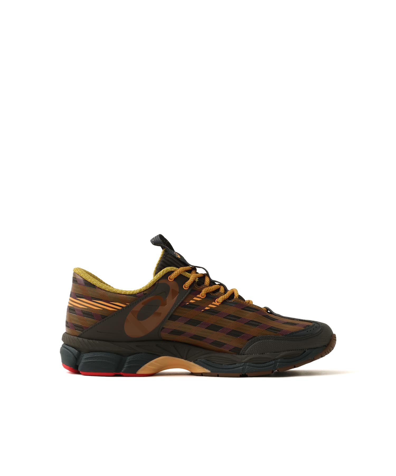 asics US8-S GEL-SJ33 BLACK COFFEE/ORANGE LILYの画像