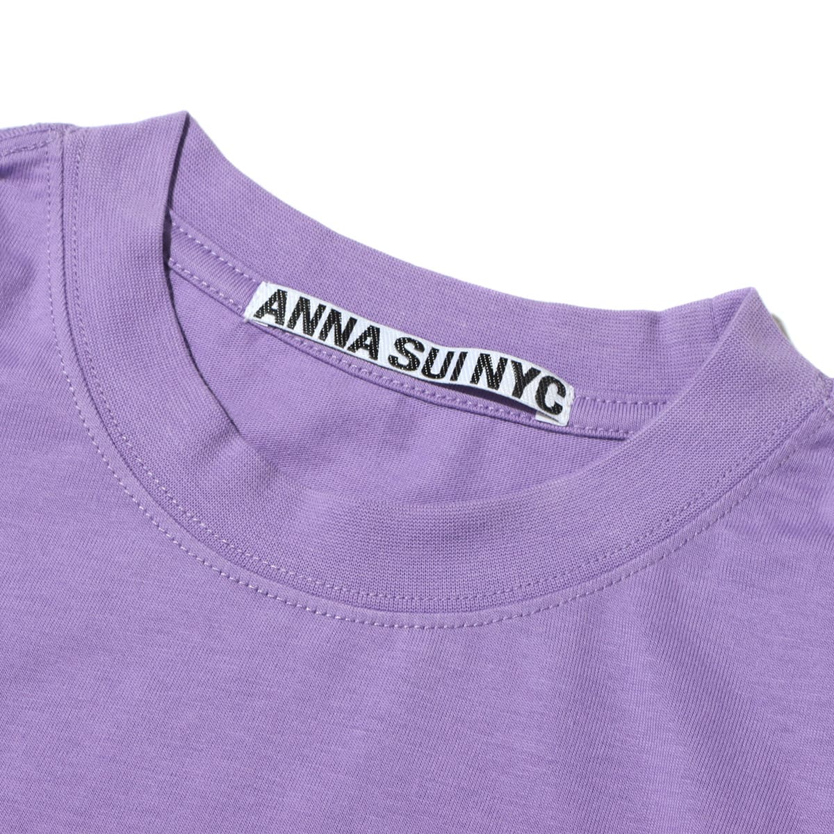 ANNA SUI NYC 蝶刺繍 ベーシック ロンT PURPLE 23FA-Iの画像