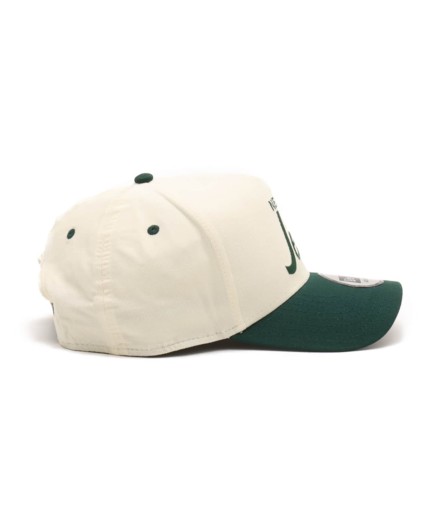NEW ERA 9FORTY A-FRAME SUMMER CORDUROY New York Jets CHROME DARK GREEN VISOR GREENの画像