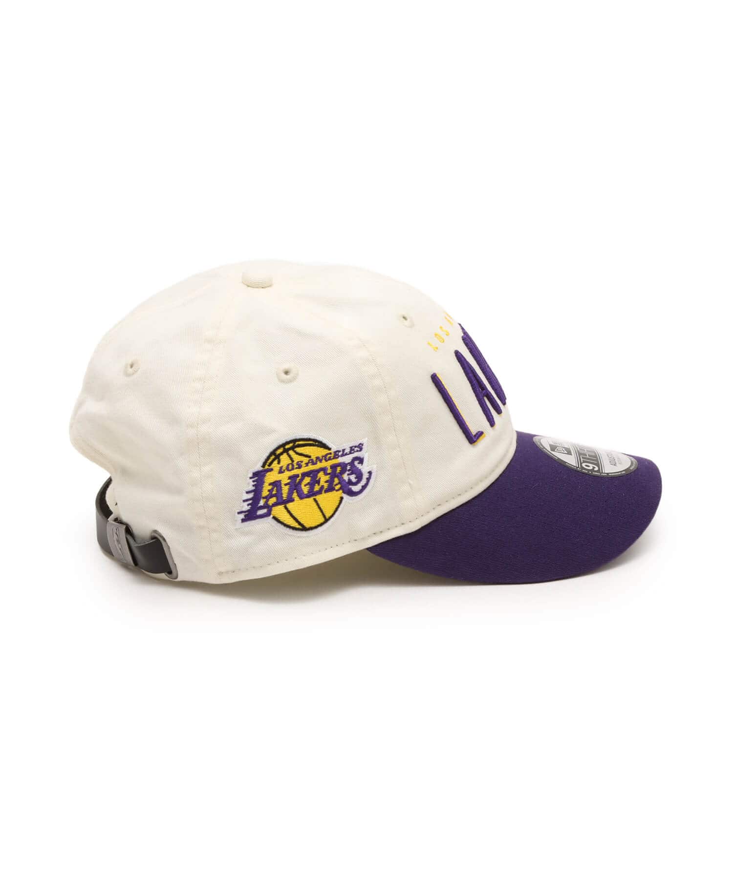 NEW ERA 9THIRTY LS League Buckle Los Angeles LakersL WHITEの画像