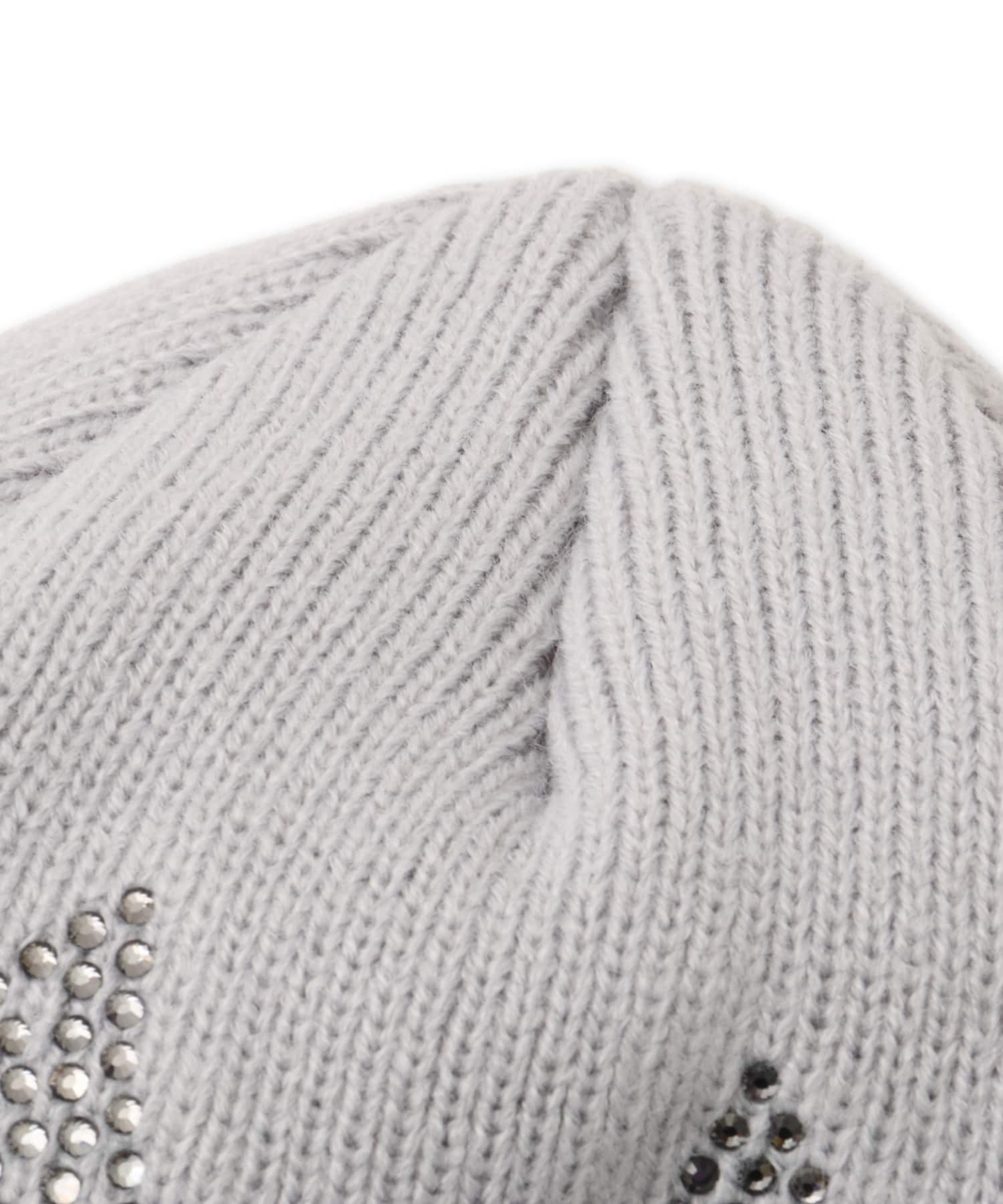 NEW ERA BASIC BEANIE Rhinestone New York Black Yankees GRAYの画像