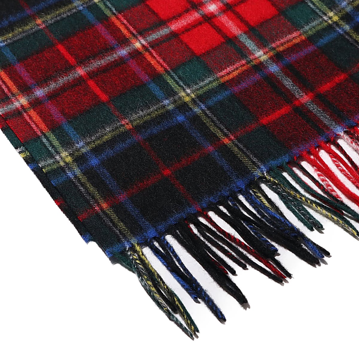 atmos pink カシミヤ ブレンド チェック ストール NAVY CHECKの画像