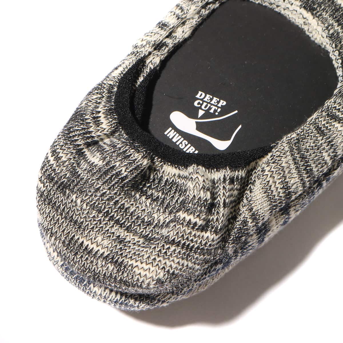 Healthknit  SLUB BASIC IN STEP  GRAY/NAVY/BLACKの画像