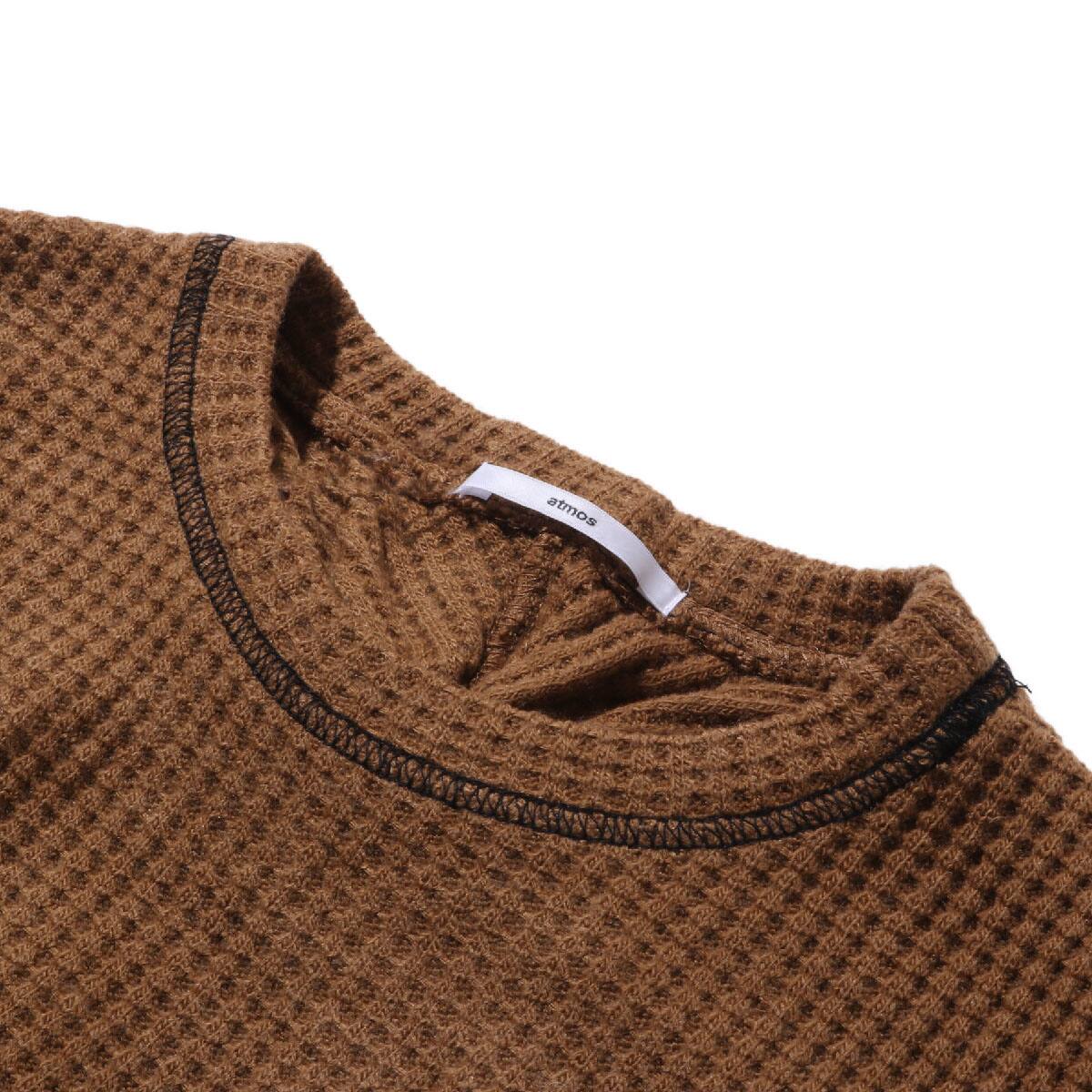 atmos pink リングドロスト ワッフルカット TOPS CAMELの画像