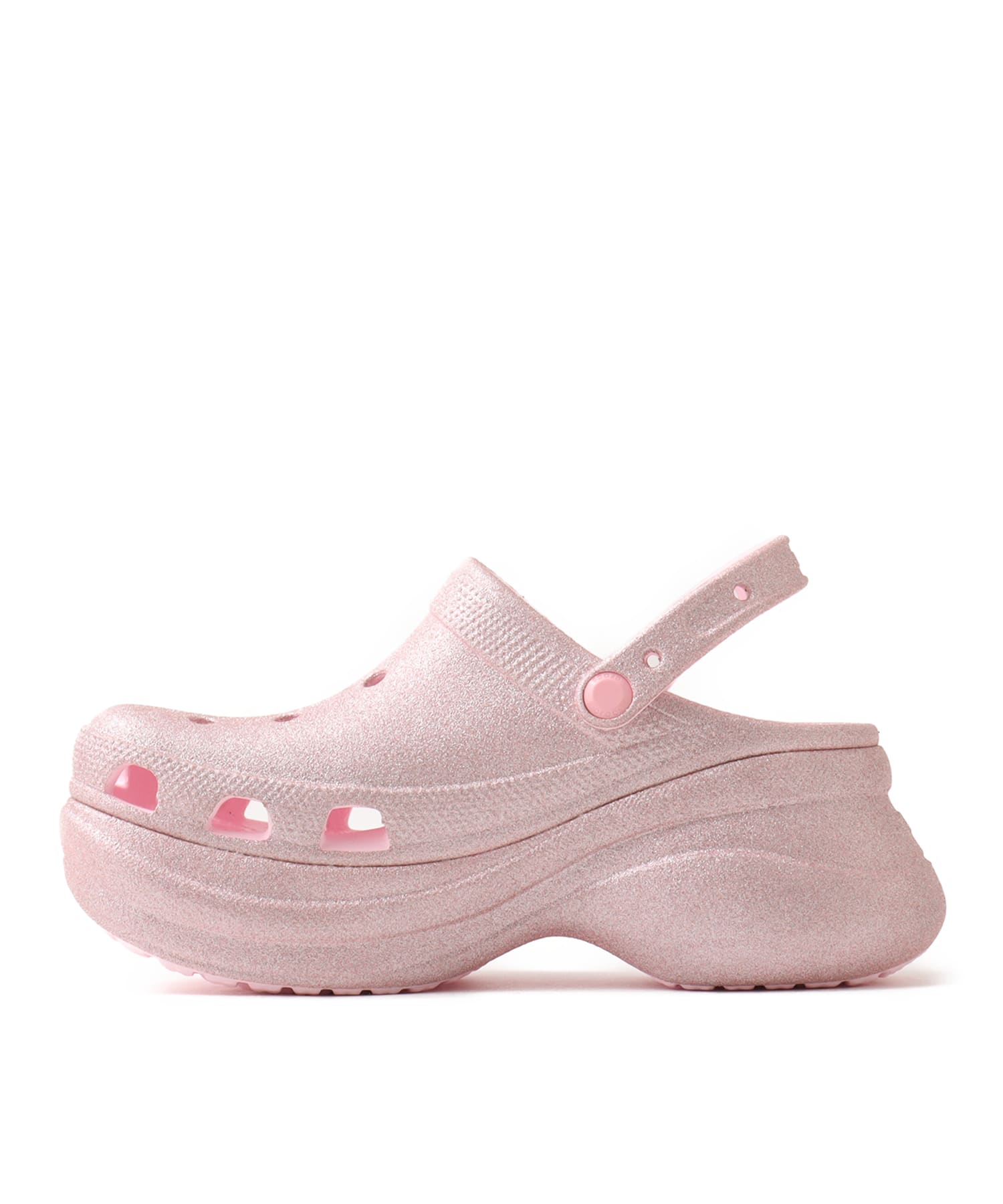 crocs Bae Glitter Clog Pink Milkの画像