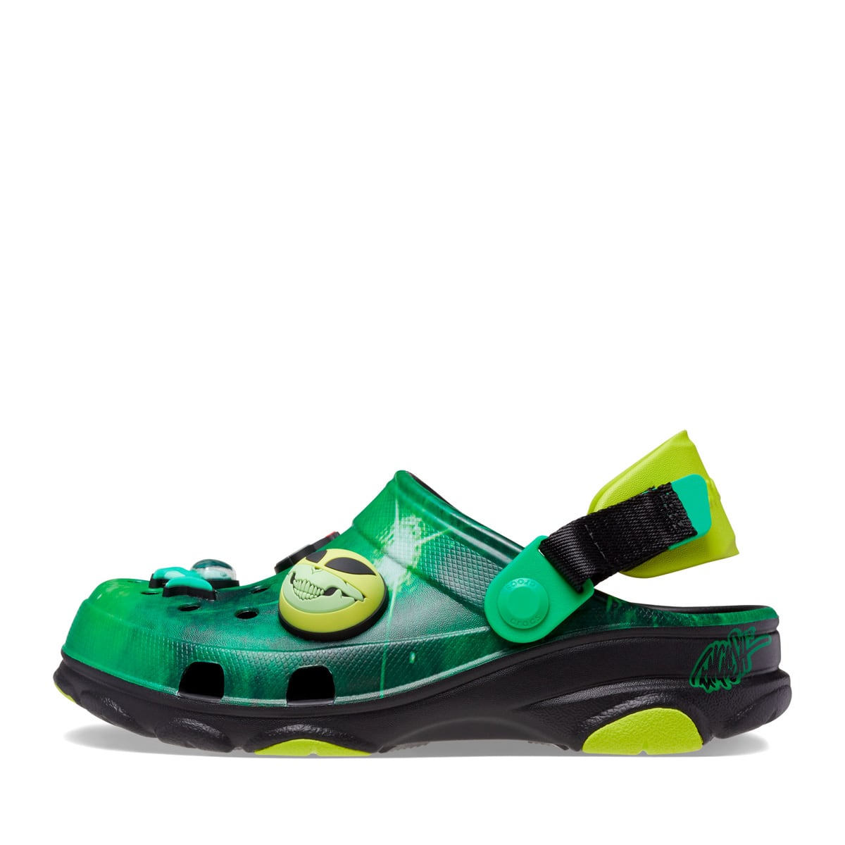 crocs Classic All Terrain Crocs x Ron English Area 54 Clog K Black/Neon Greenの画像