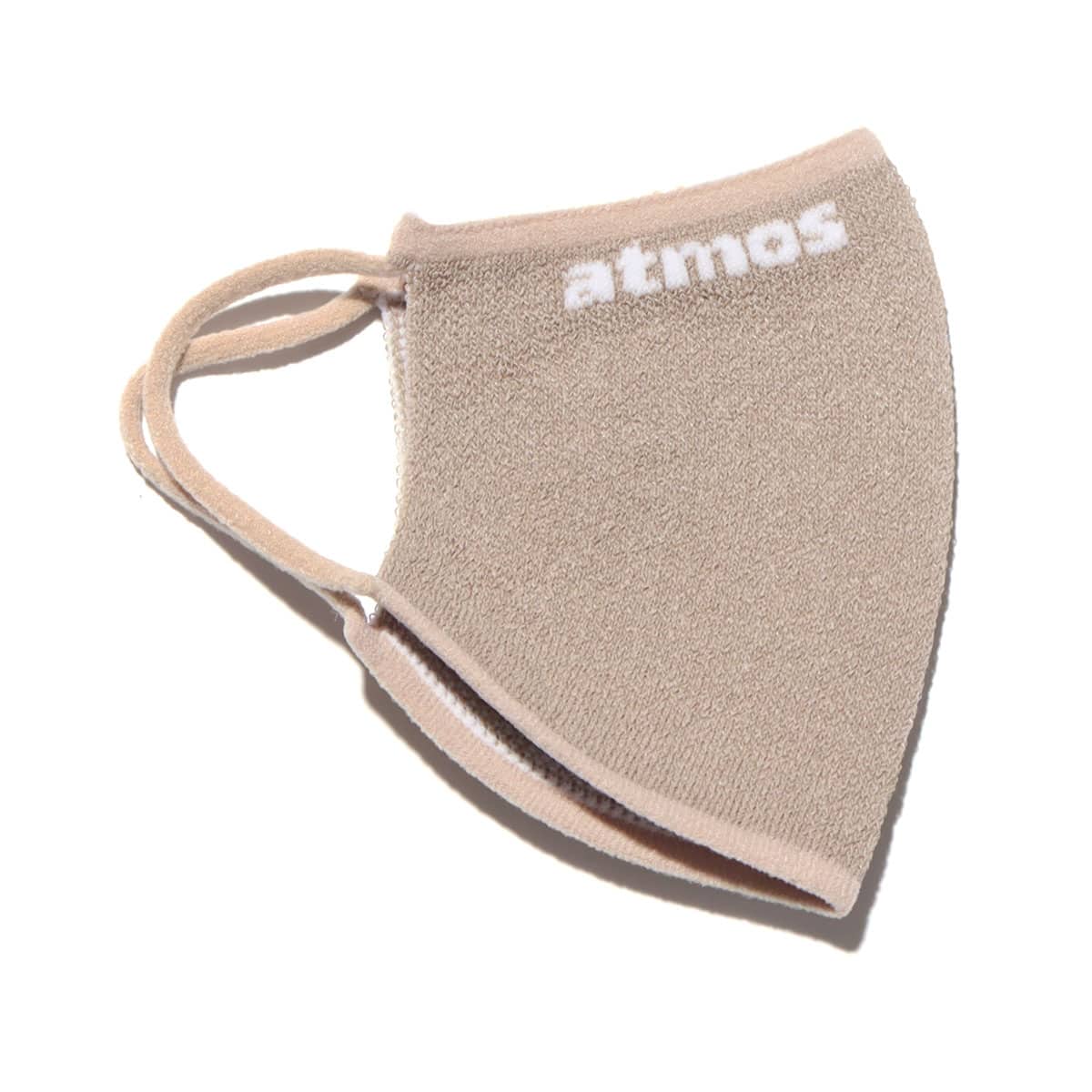 atmos 和紙素材 マスク BEIGExWHITEの画像