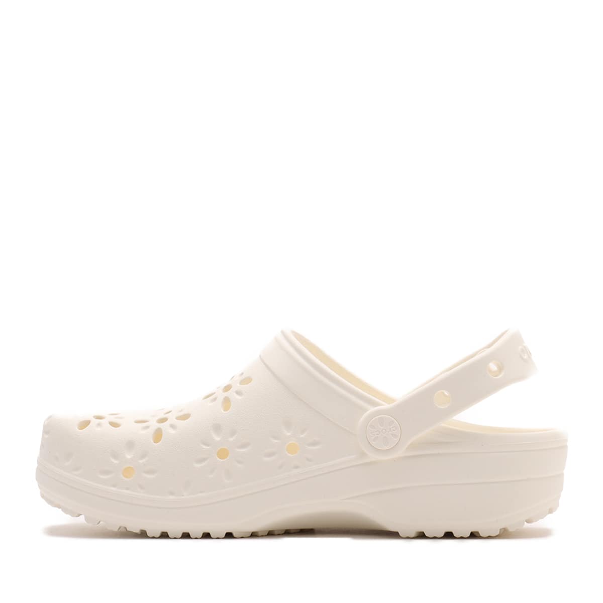 crocs Classic Floral Cut-Out Clog Chalkの画像