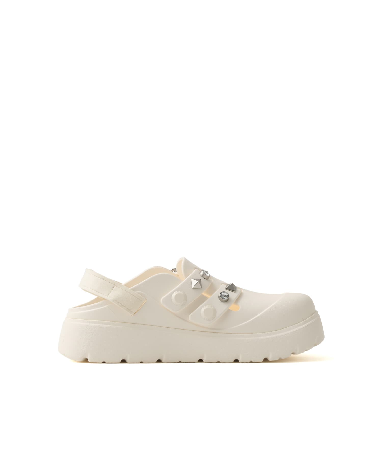 crocs Loaferette Star Studded Clog Chalkの画像