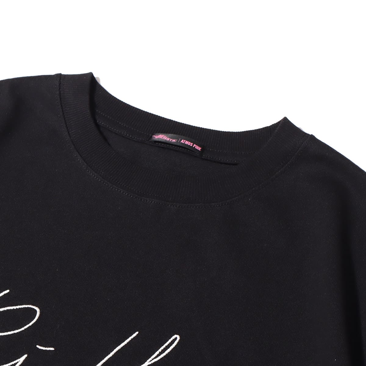 atmos pink RIEHATA × atmos pink ロゴ刺繍 BIG Tee BLACKの画像
