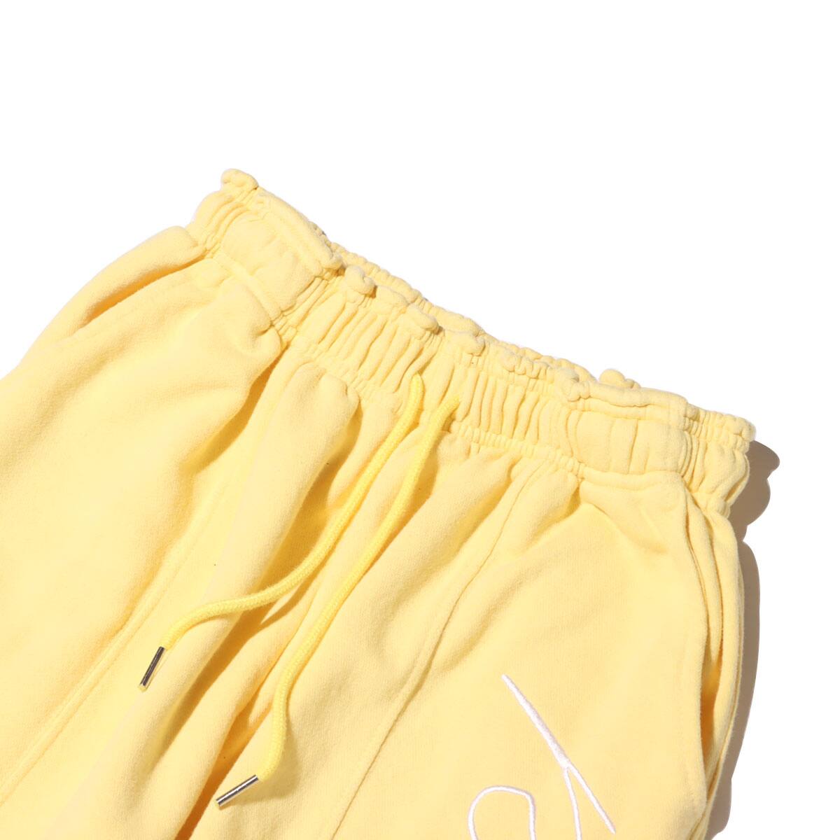 atmos pink RIEHATA エンブロイダリー ロゴ パンツ YELLOWの画像