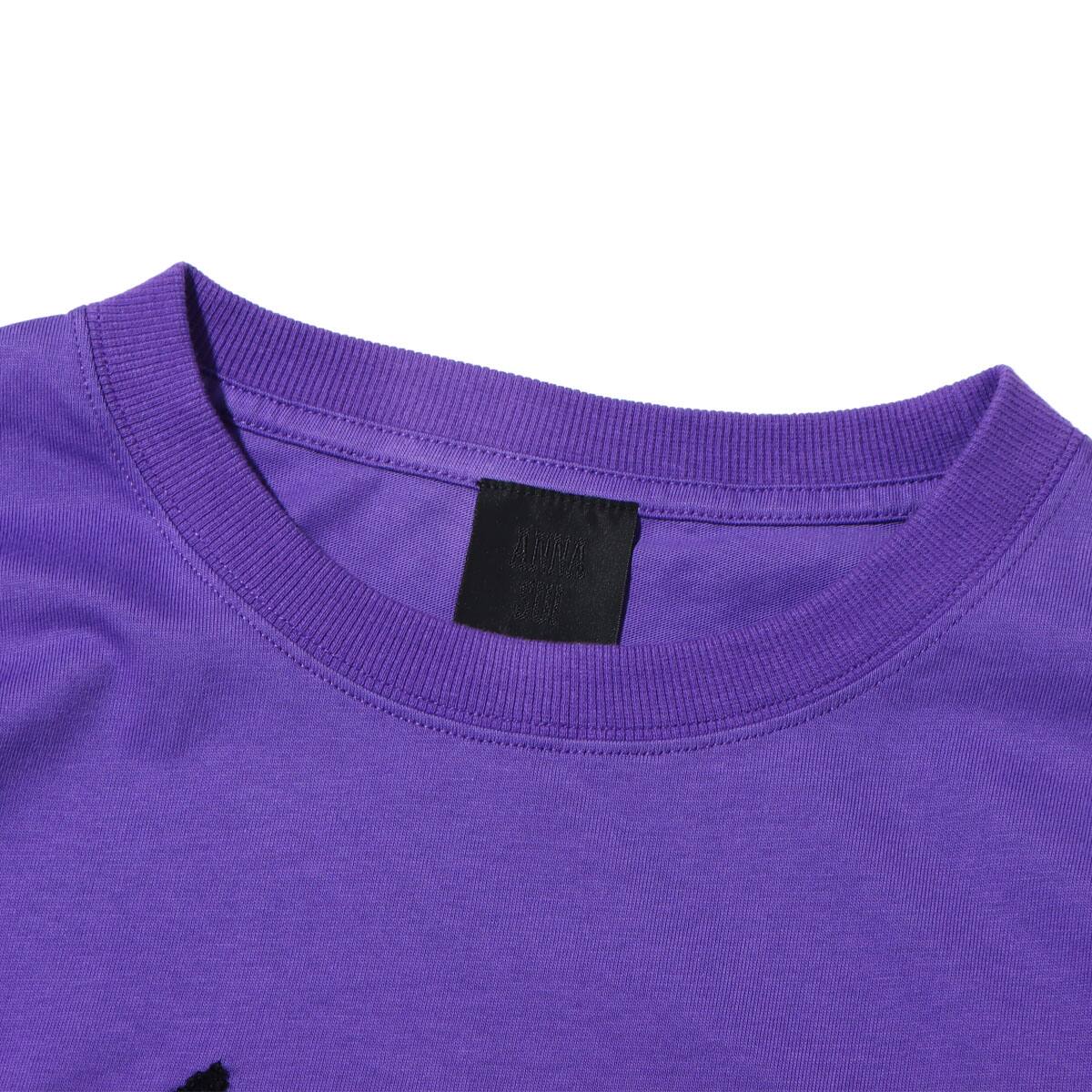 ANNA SUI Archive サガラ刺繍ロゴ ビッグT PURPLE 22SU-Iの画像