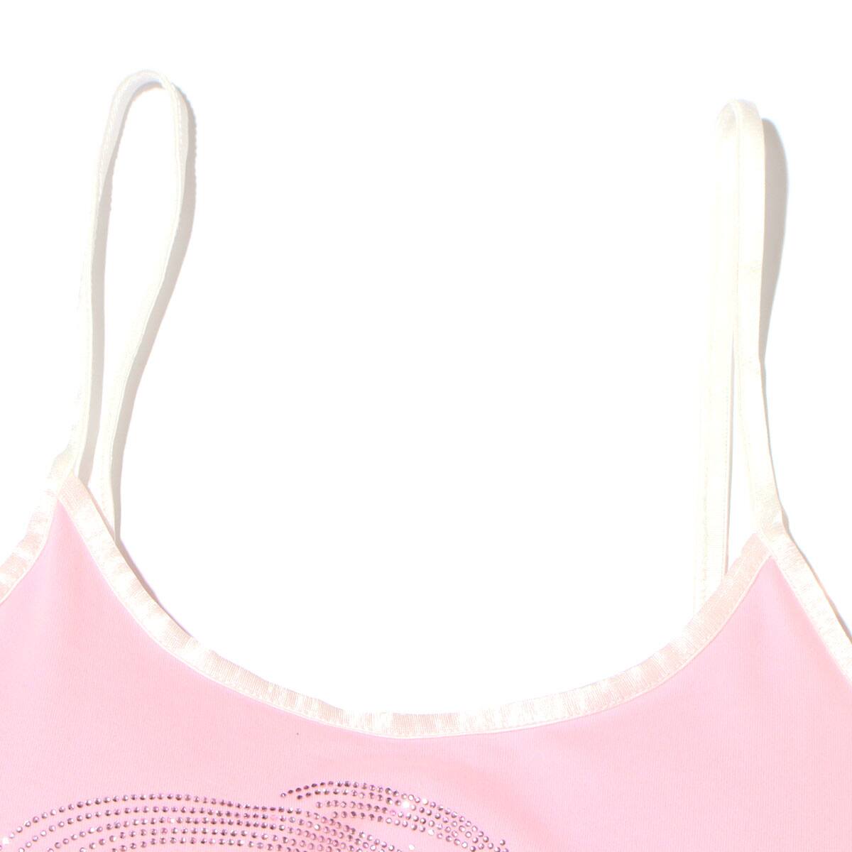 atmos pink ラインストーン ロゴキャミソール PINKの画像
