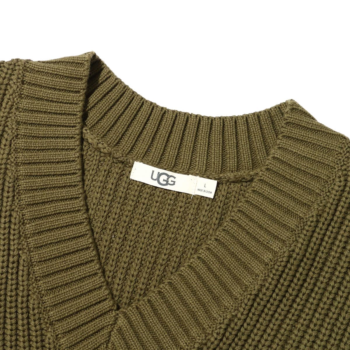 UGG 配色ニットベスト GREEN 22SS-I