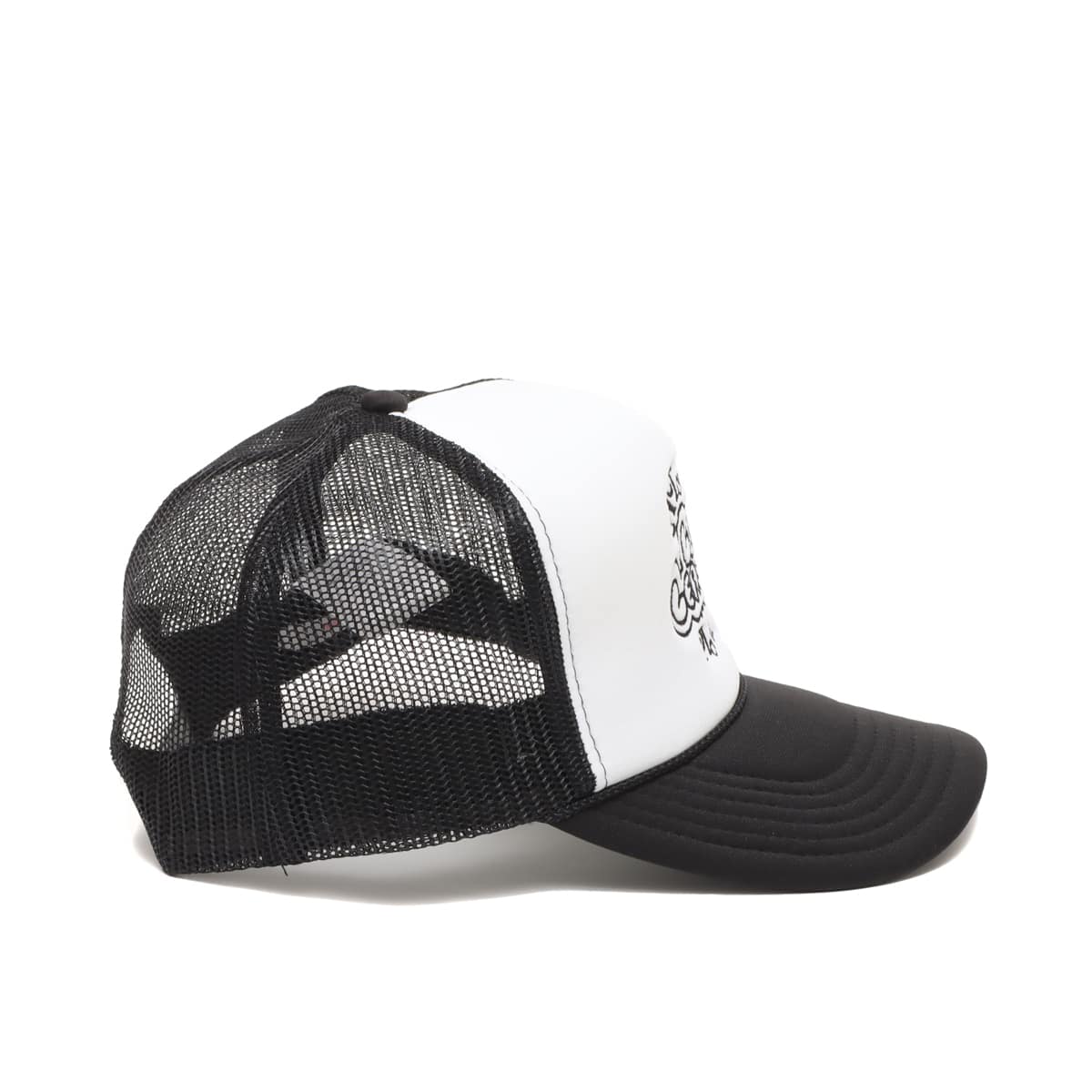 atmos pink × LIL LEAGUE 書き下ろし ロゴ メッシュキャップ BLACKの画像