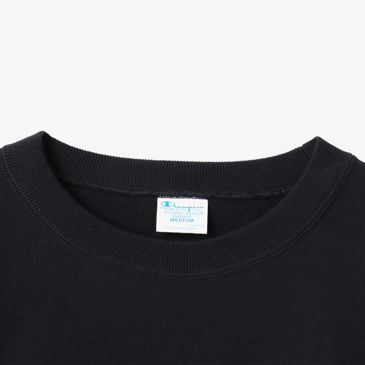 Champion x atmos pink REVERSE WEAVE Crew Neck Sweatshirt BLACK の画像
