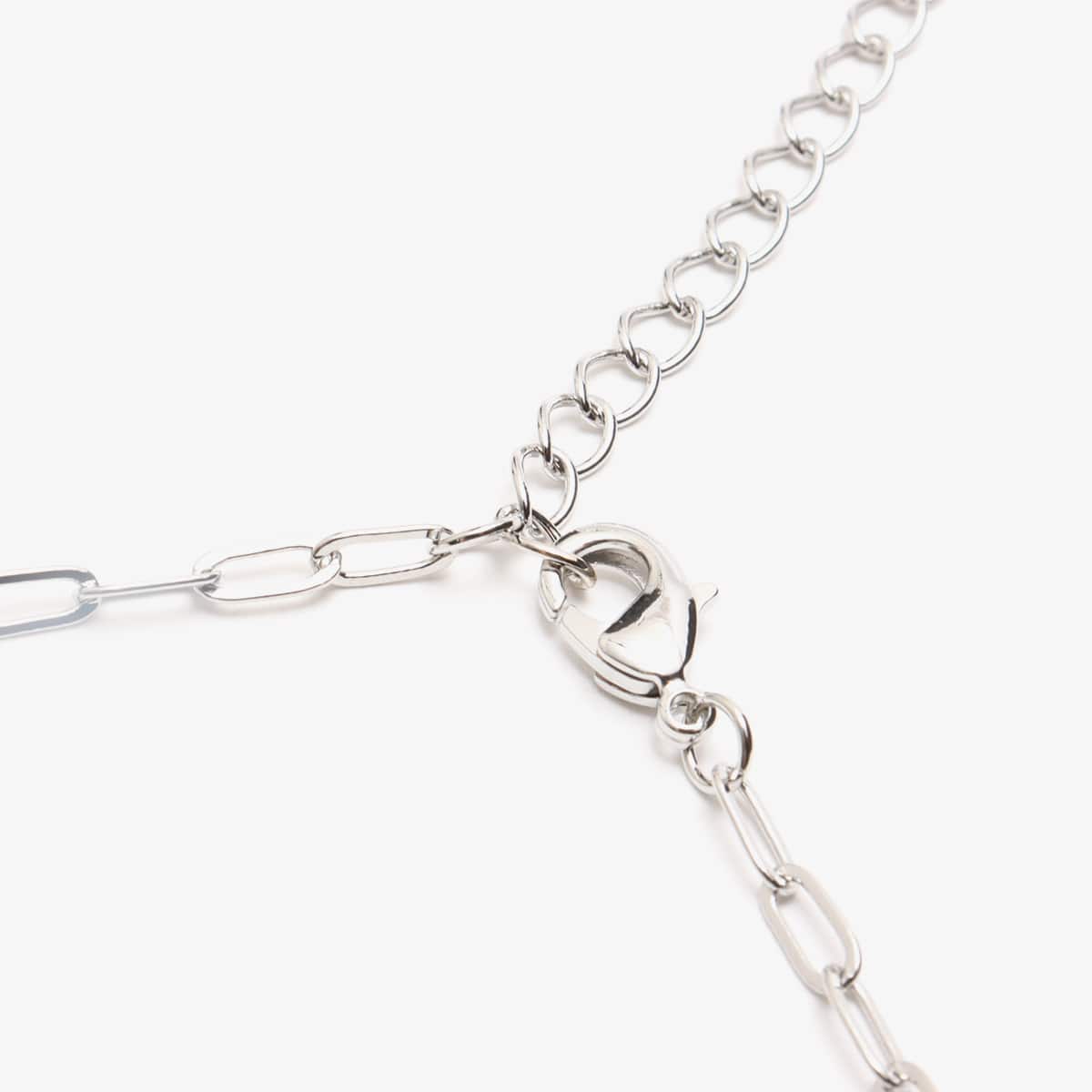 atmos pink Heart Chain Necklace SILVERの画像