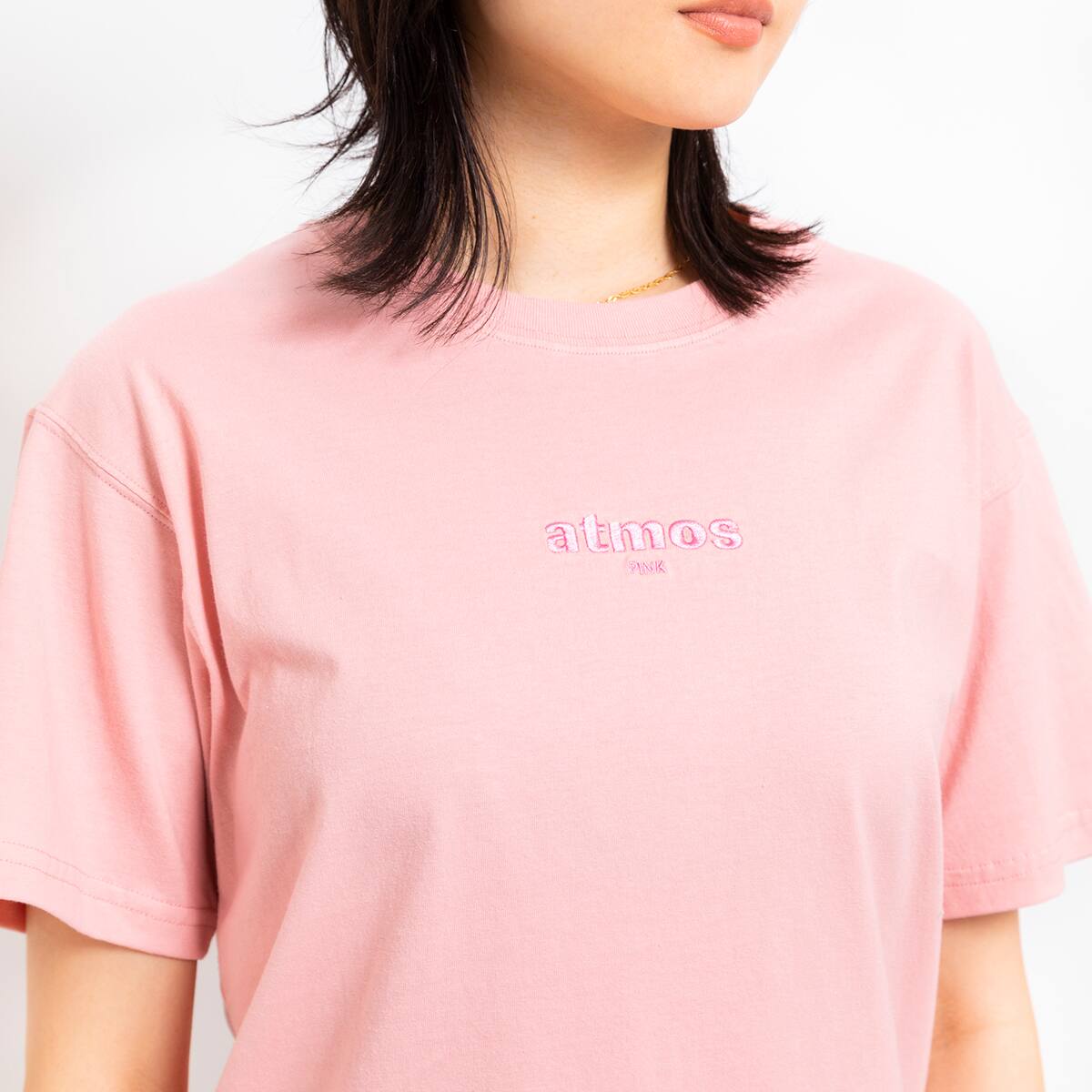 atmos pink Classic Embroidery Logo T-shirt PINK