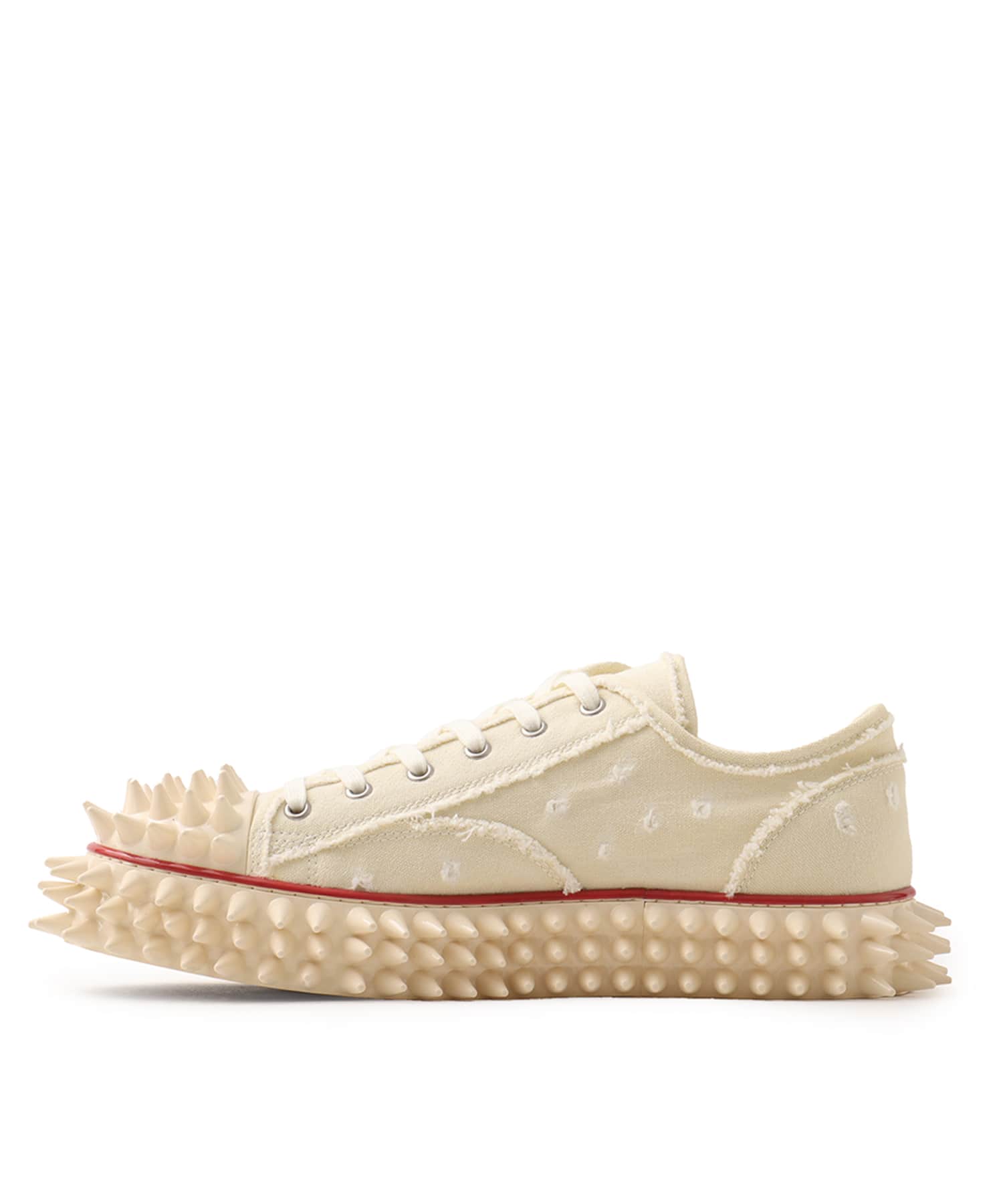 doublet SPIKY CANVAS SNEAKER IVORYの画像