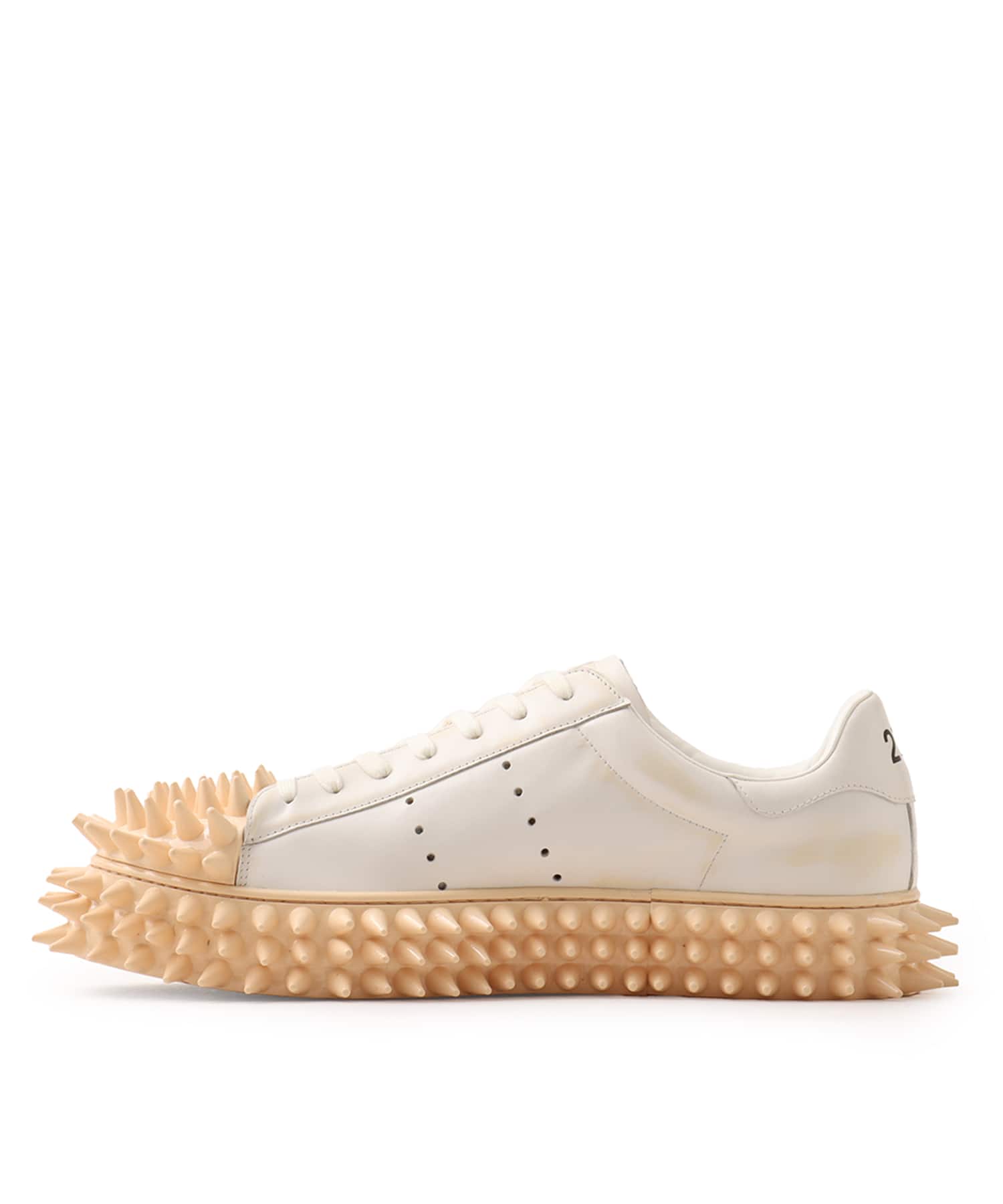doublet SPIKY LEATHER SNEAKER WHITEの画像