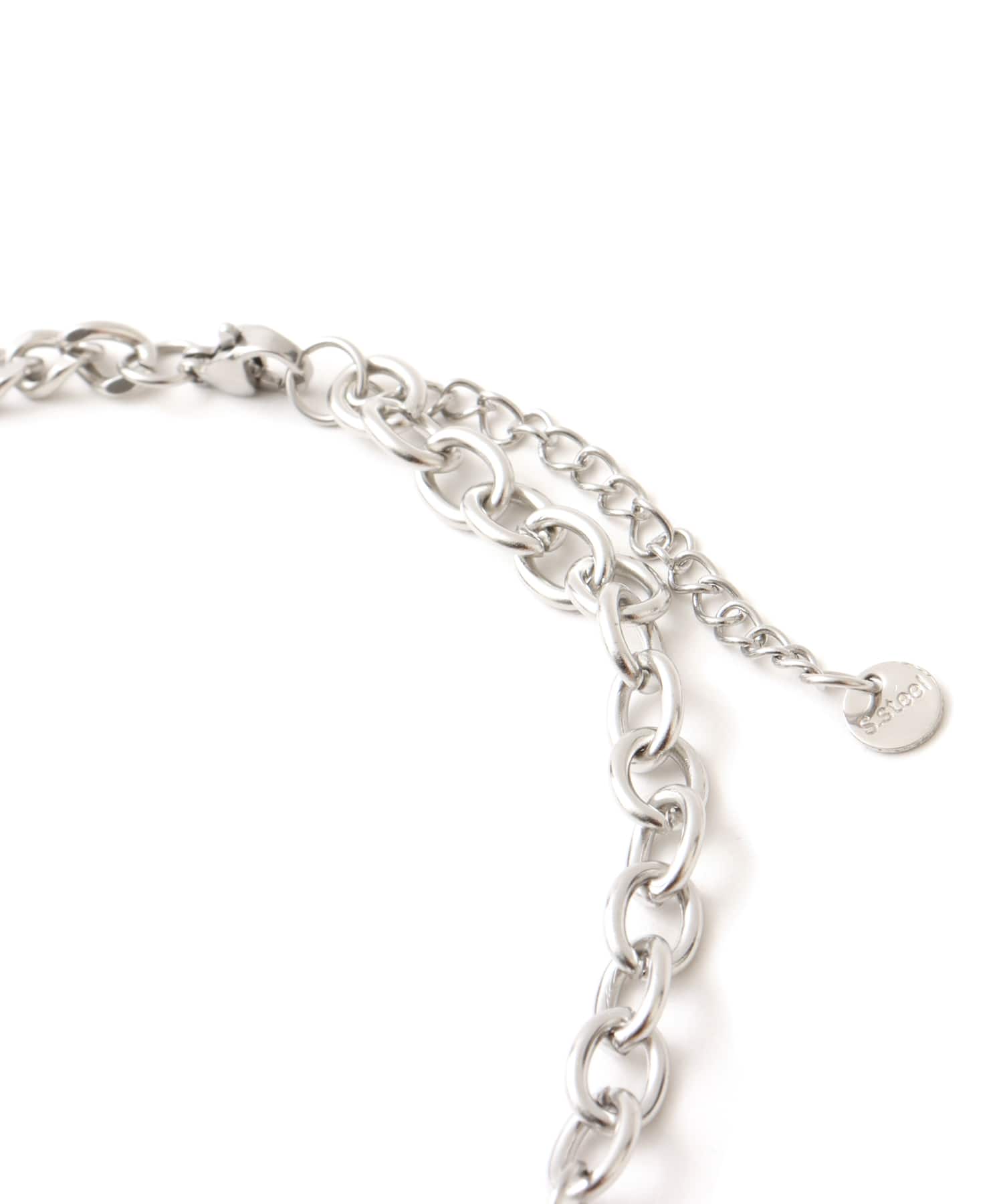 atmos pink Asymmetry Mix Chain Necklace SILVERの画像
