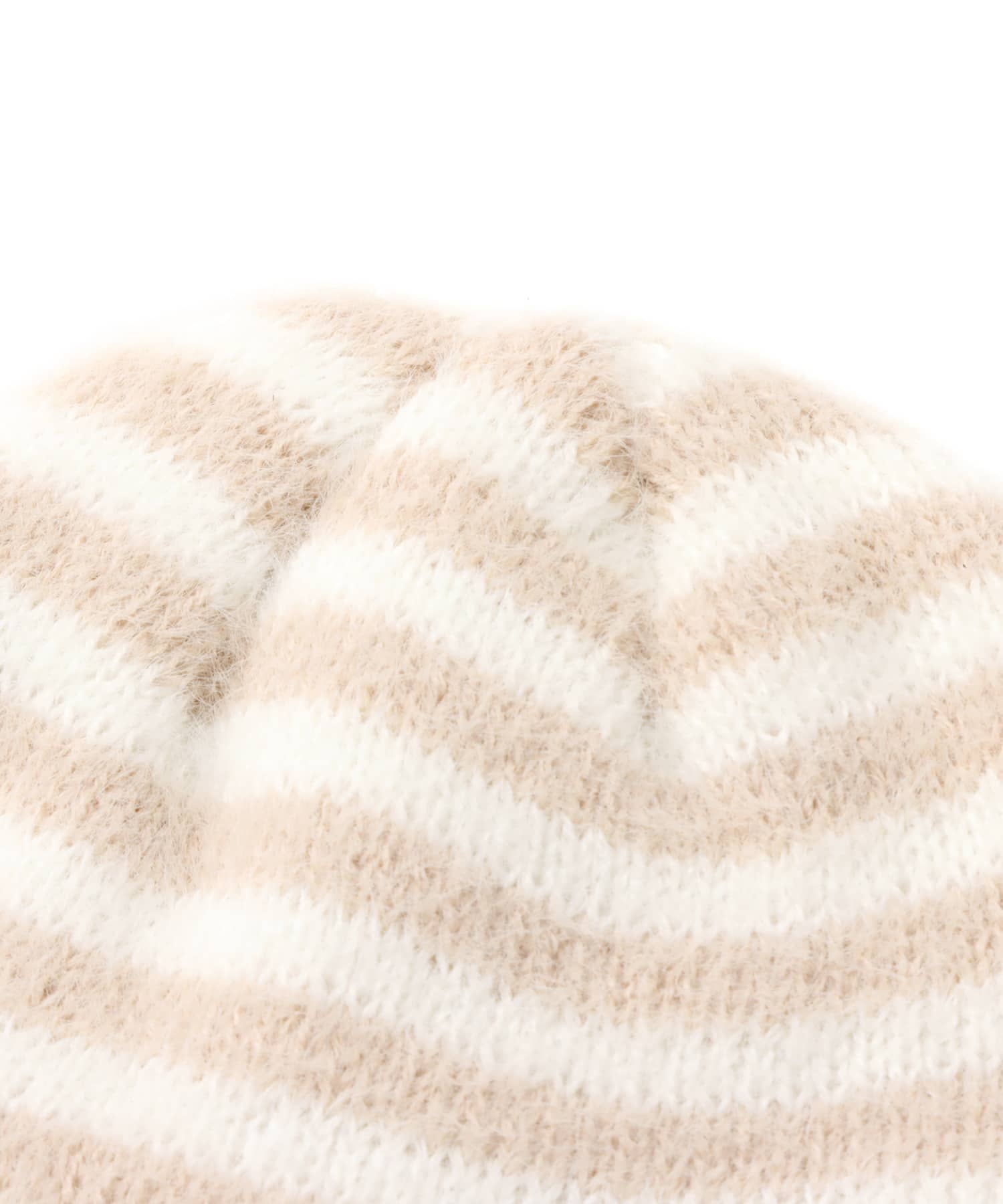 atmos pink Stripe Knit Beanie BEIGEの画像