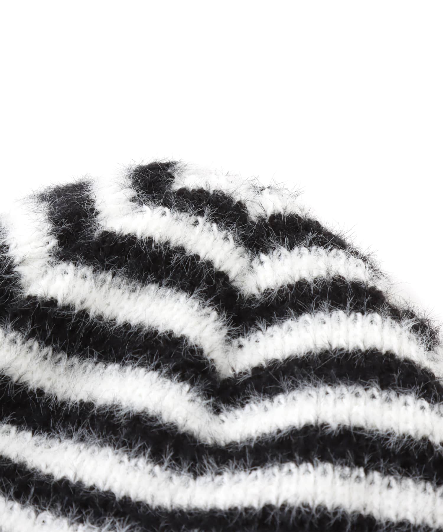 atmos pink Stripe Knit Beanie BLACKの画像