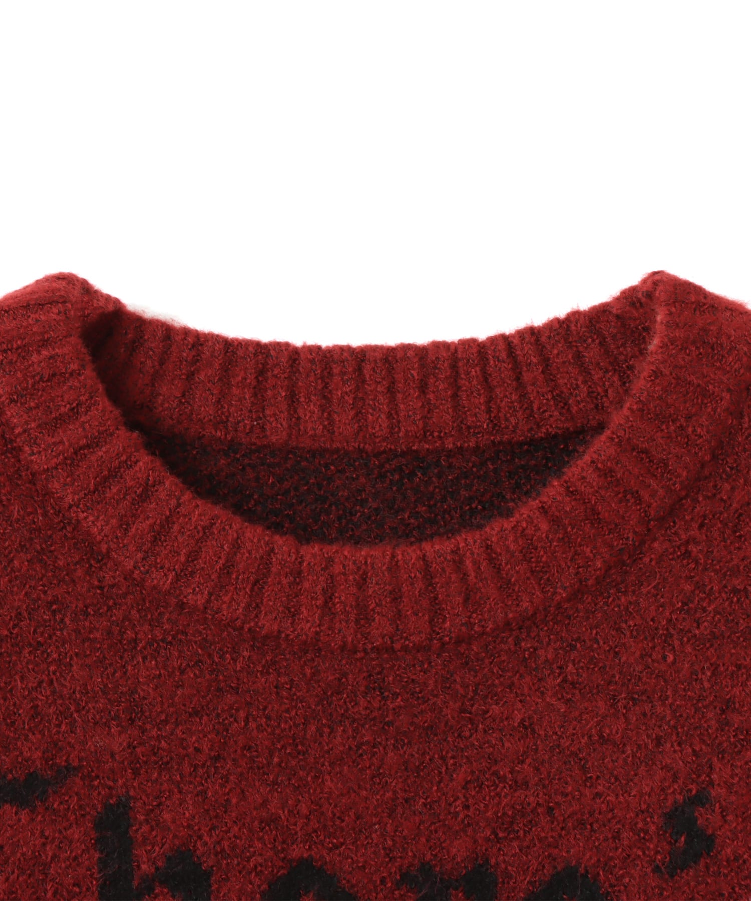 atmos pink  Logo Crew Knit Tops REDの画像