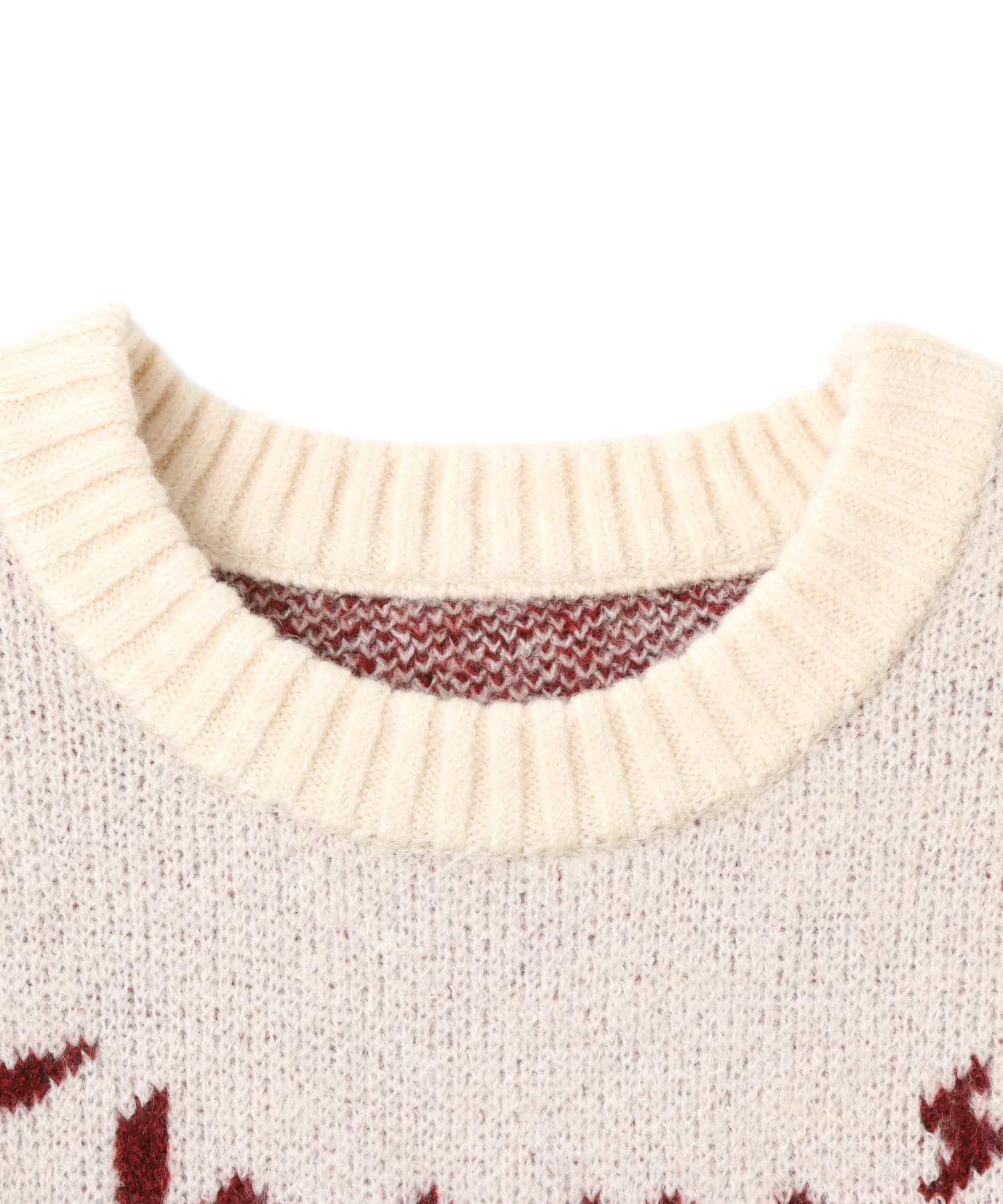 atmos pink  Logo Crew Knit Tops WHITEの画像