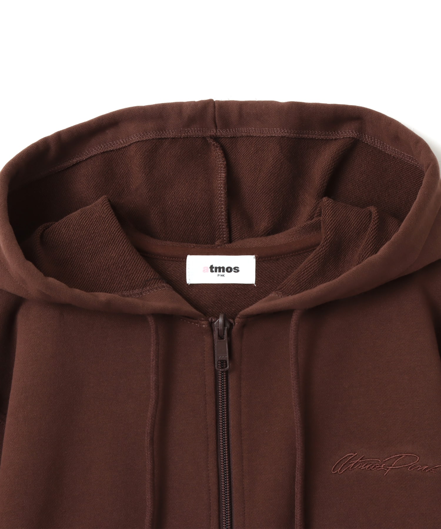 atmos pink Compact Zip Up Hoodie BROWNの画像
