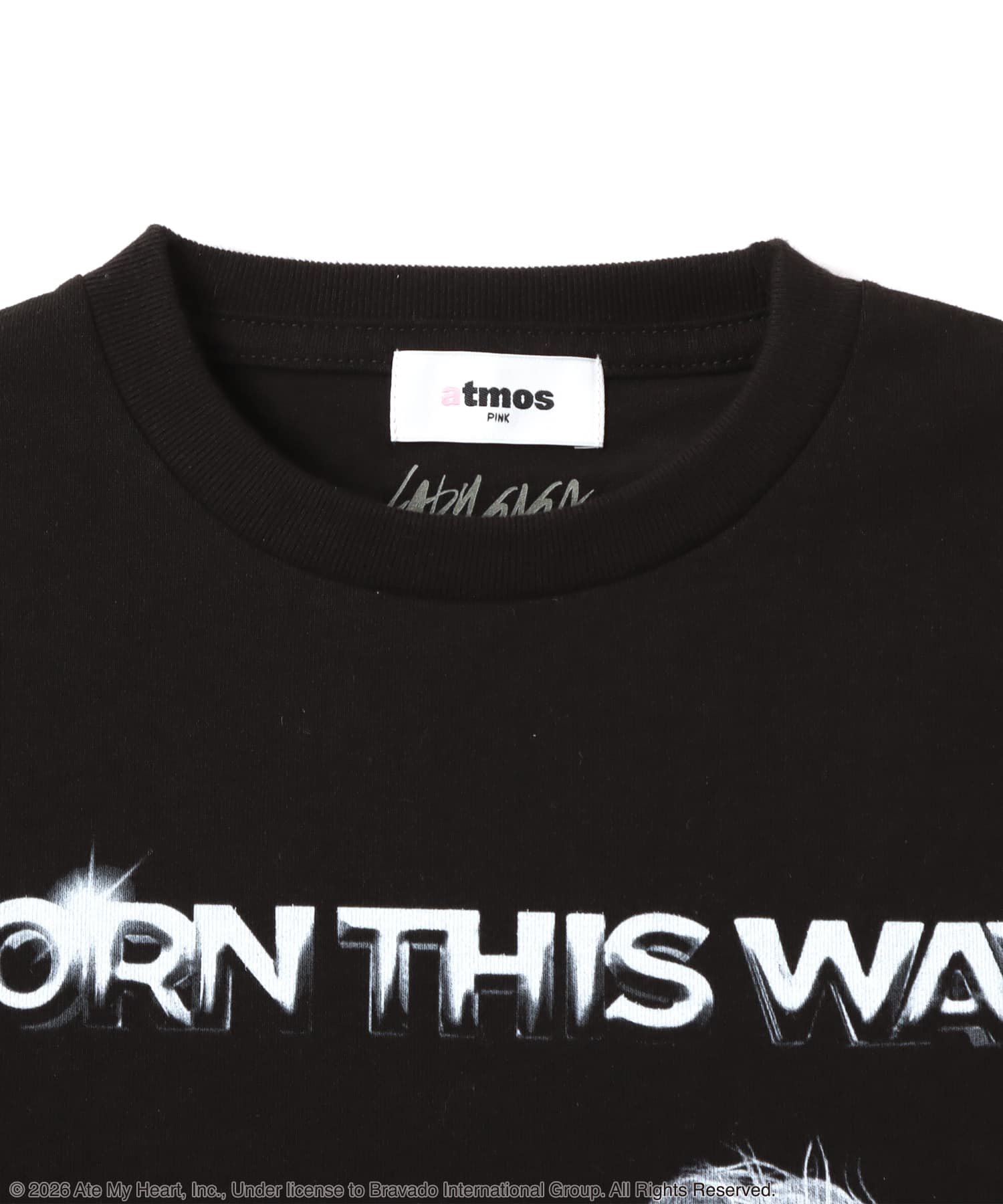 atmos pink x LADY GAGA "Born This Way" T-shirt BLACKの画像