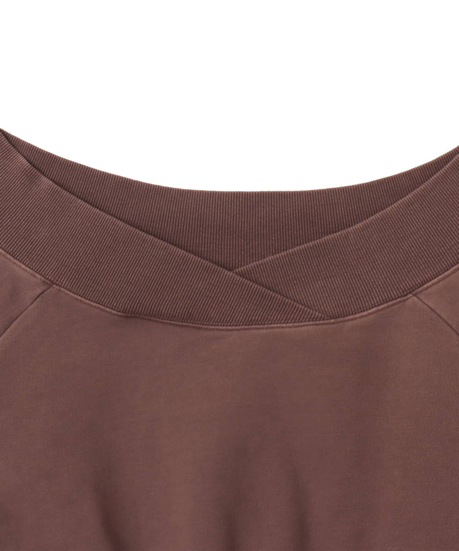 atmos pink Off-shoulder Sweat Top BROWNの画像