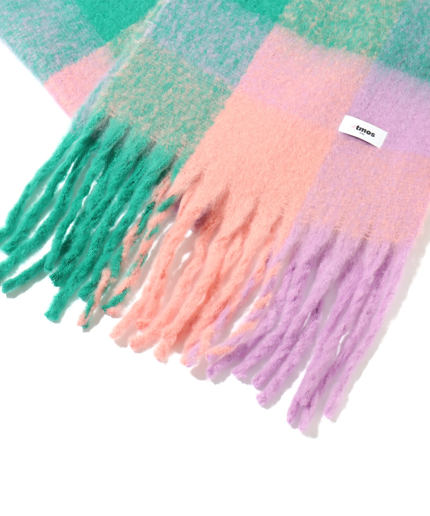 atmos pink Check Scarf PINKの画像