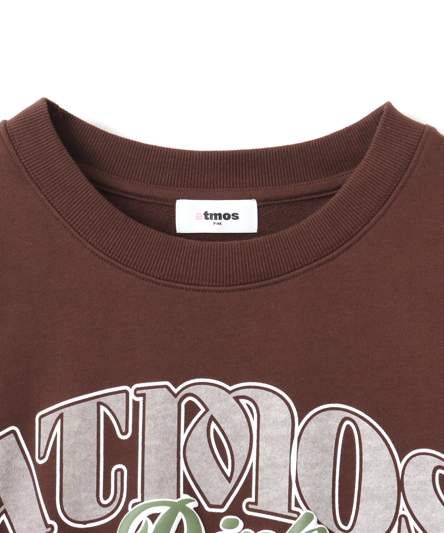 atmos pink College Logo Sweatshirt BROWNの画像
