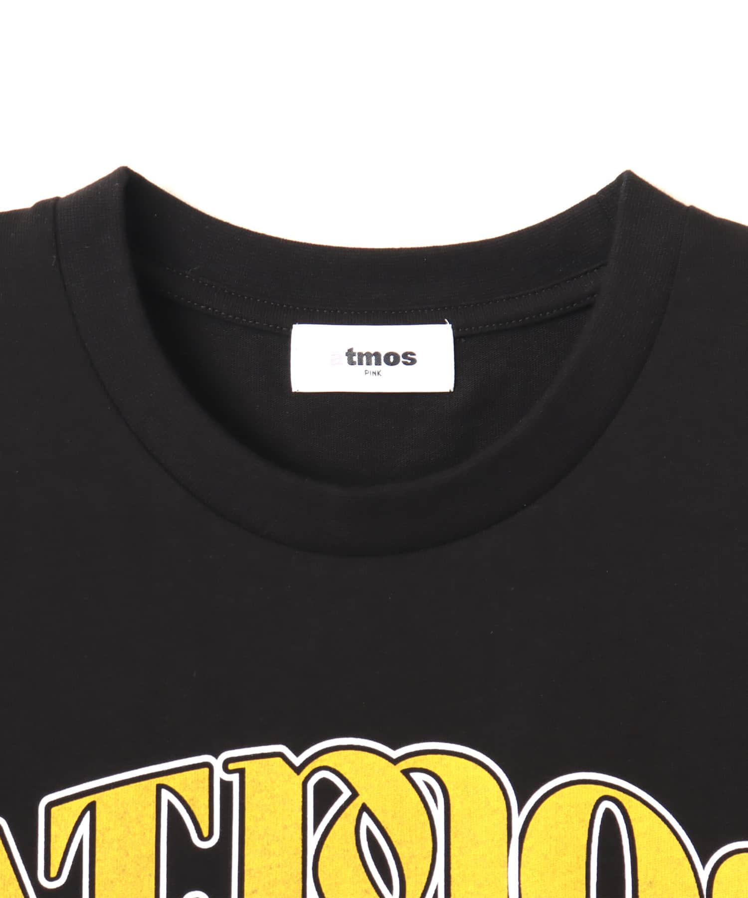 atmos pink College Logo T-shirt BLACKの画像