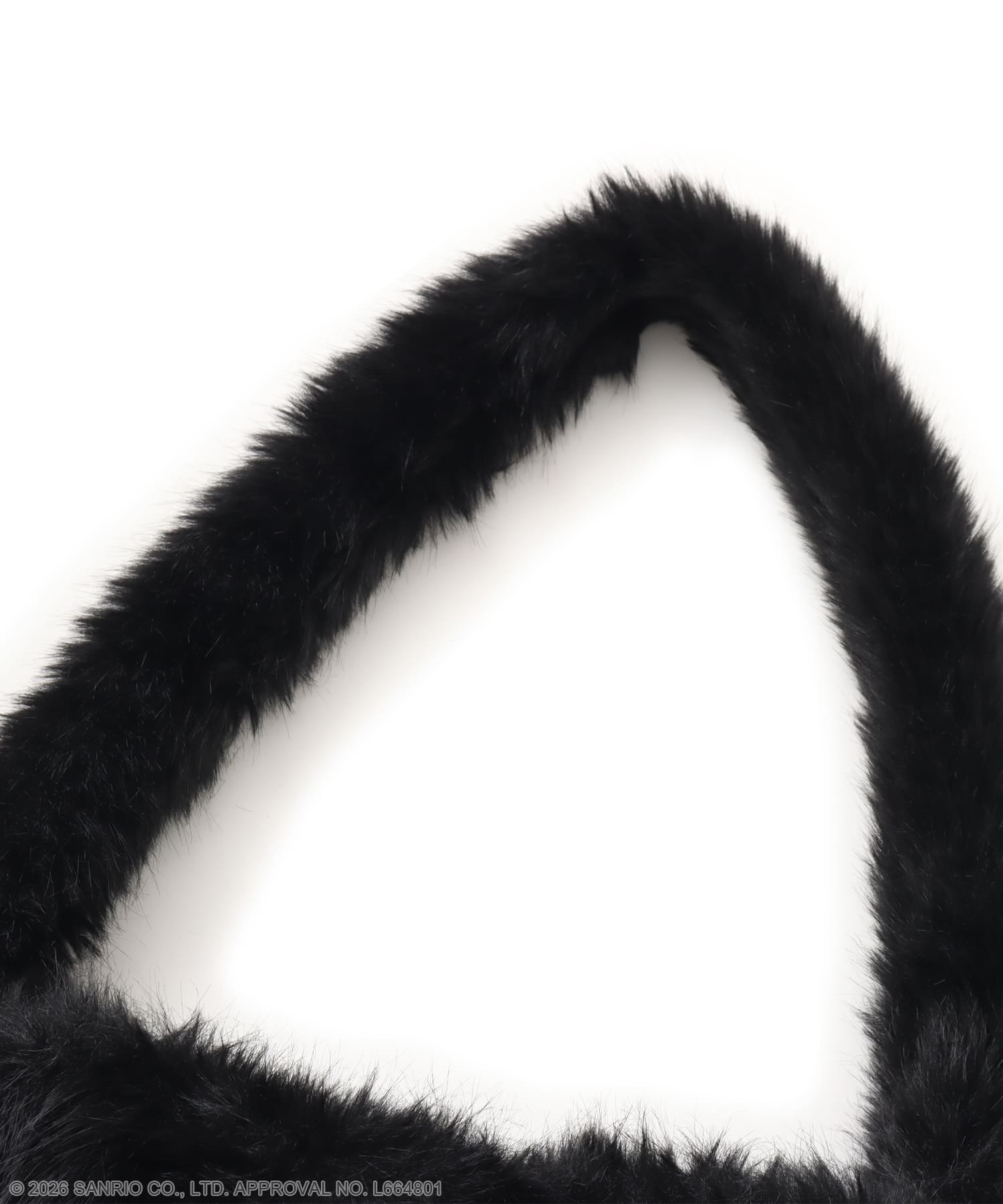 atmos pink x KUROMI Faux Fur Bag BLACKの画像