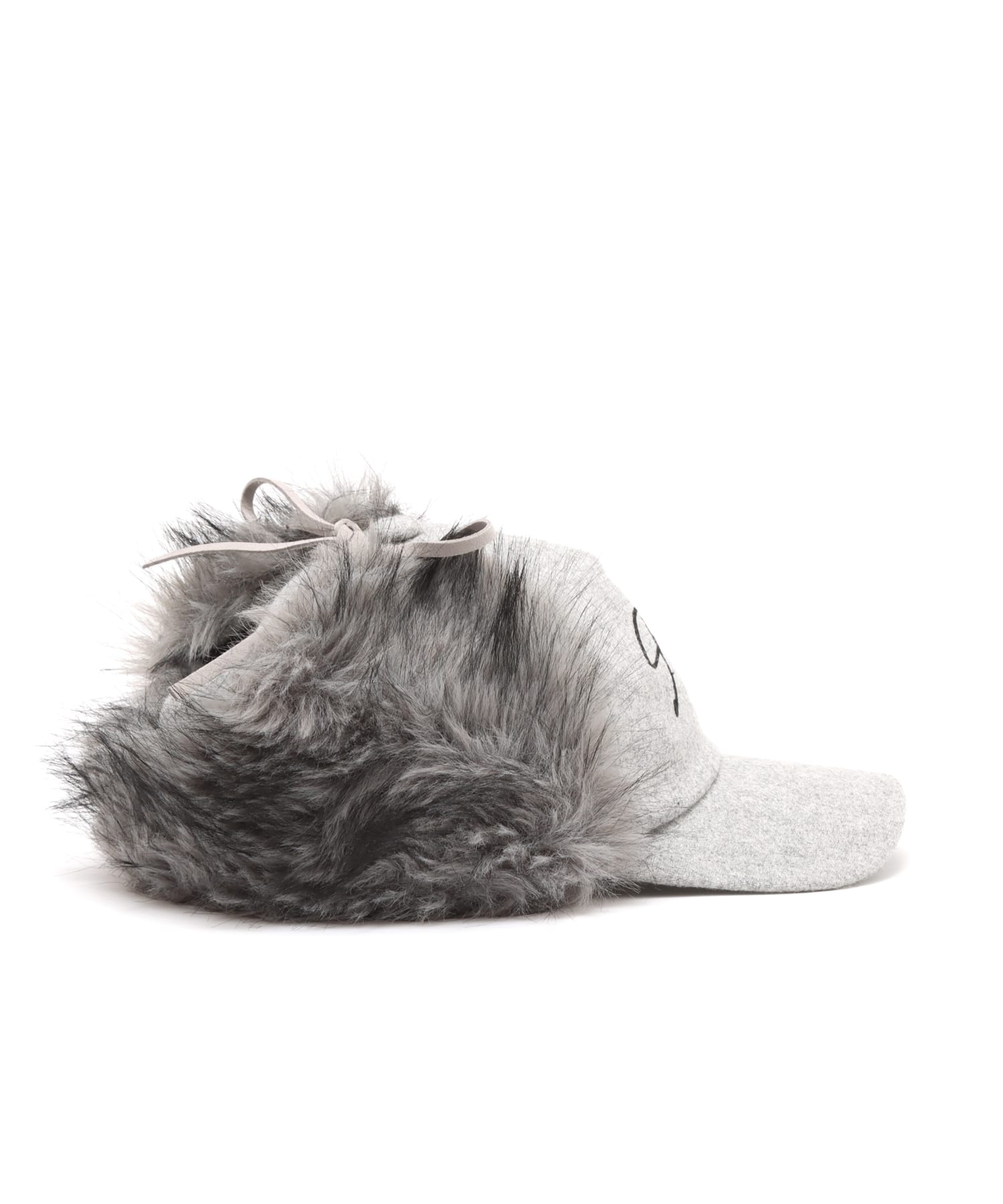 atmos pink Faux Fur Ear Cap GRAYの画像