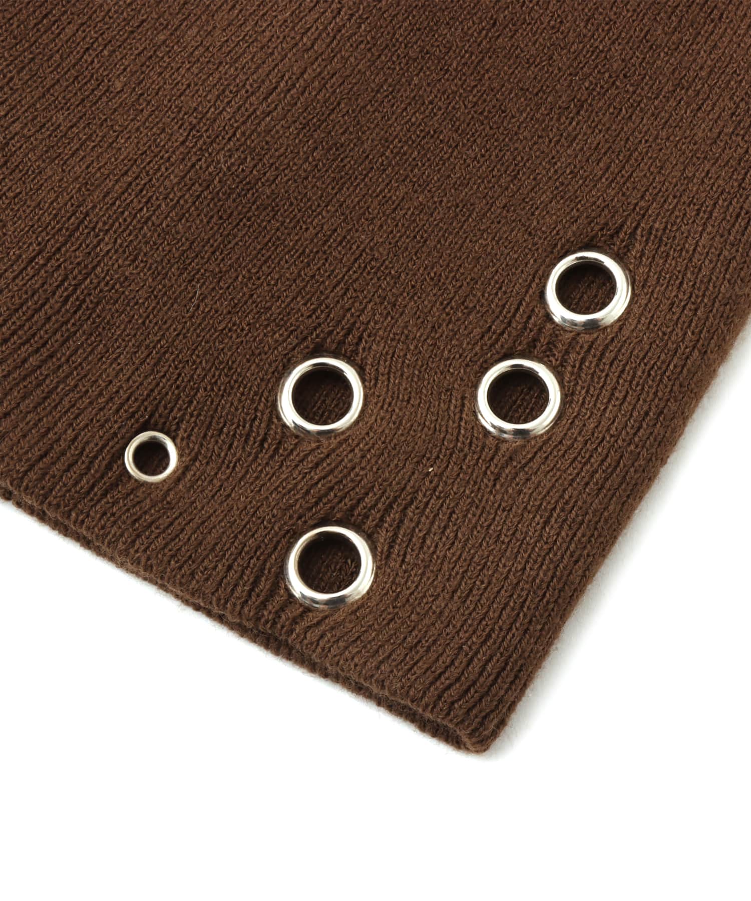 atmos pink Eyelet Beanie BROWNの画像