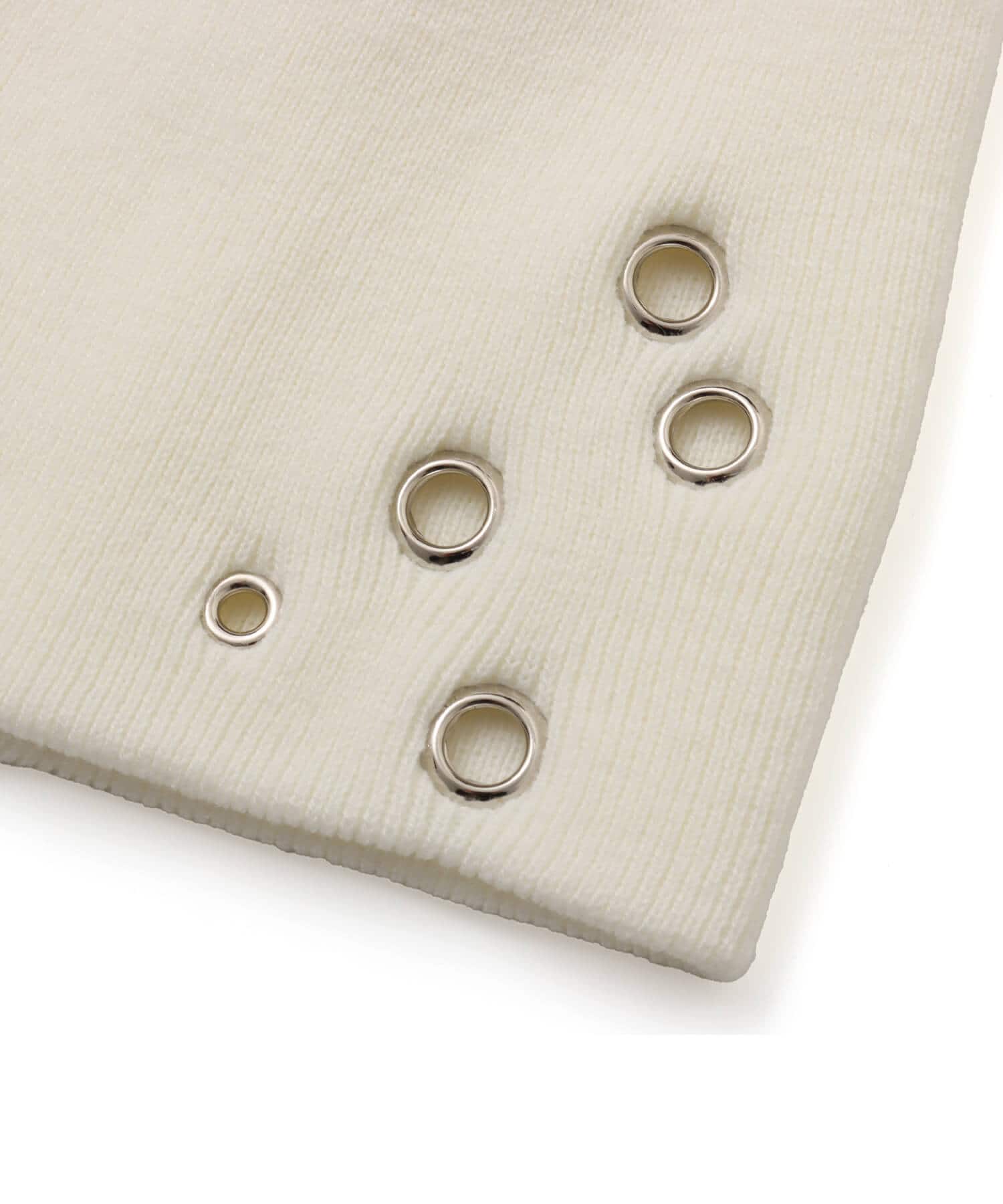 atmos pink Eyelet Beanie WHITEの画像