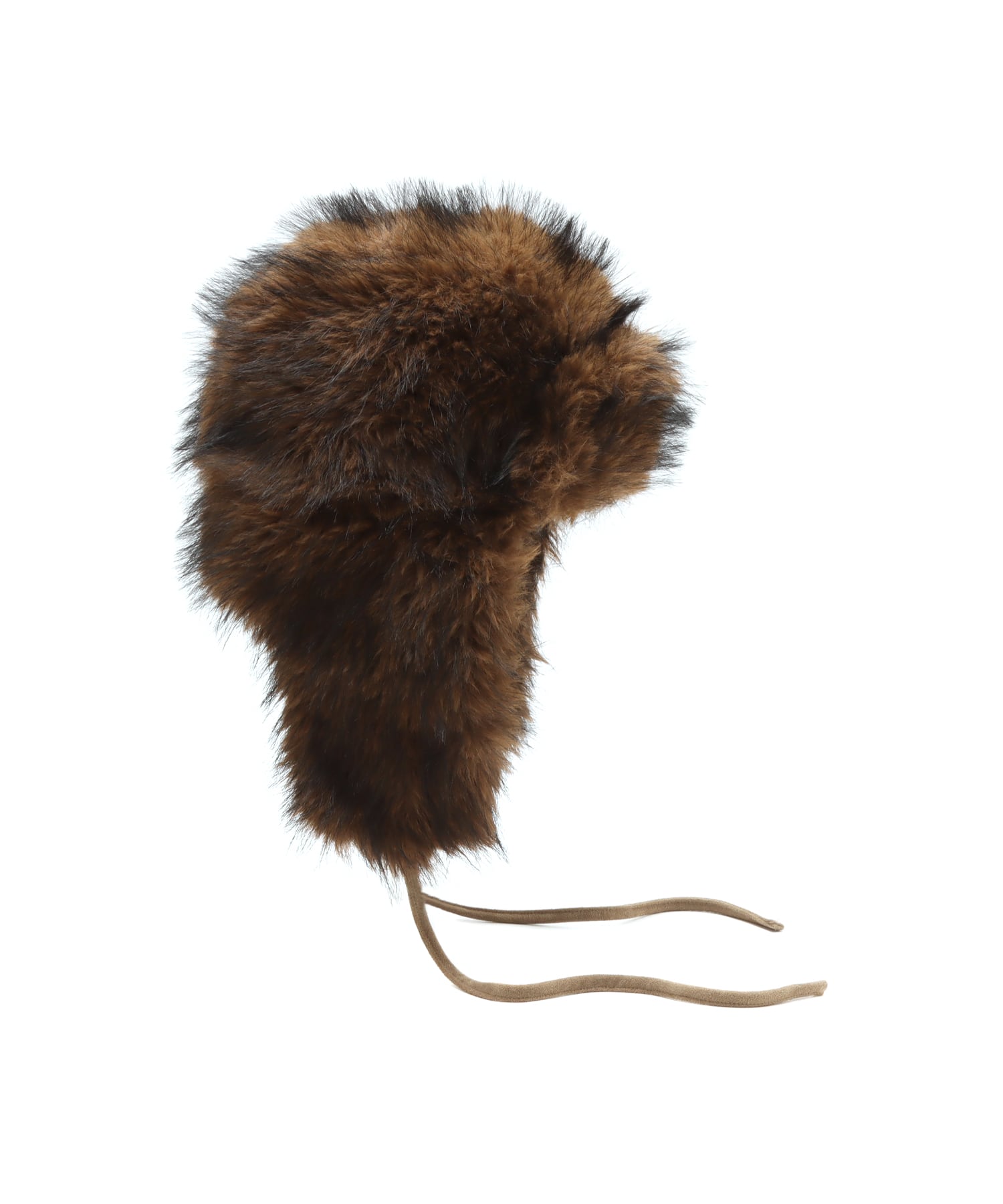 atmos pink Flight Fur Hat BROWNの画像