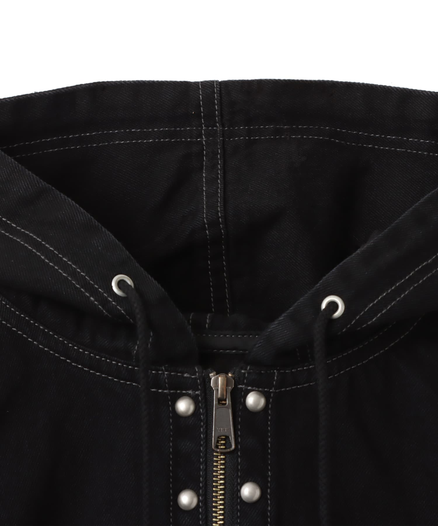 atmos pink Studs Denim Hoodie BLACKの画像