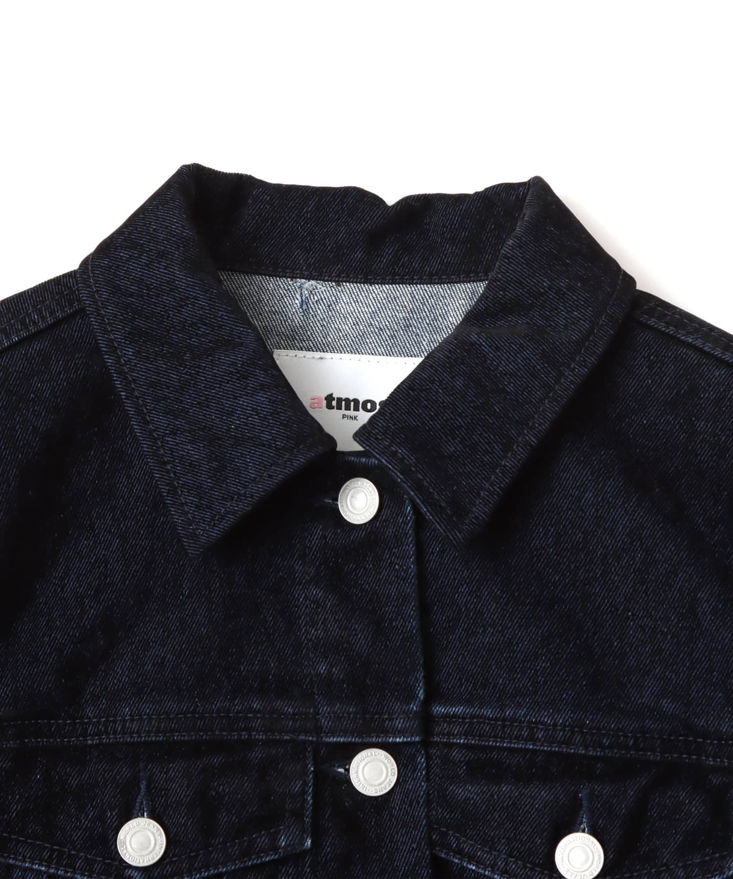 atmos pink Flocky Denim Jacket NAVYの画像