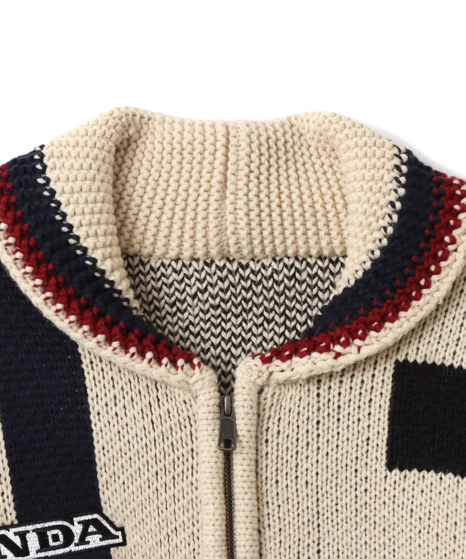 atmos pink x HONDA Zip Up Knit Blouson WHITEの画像