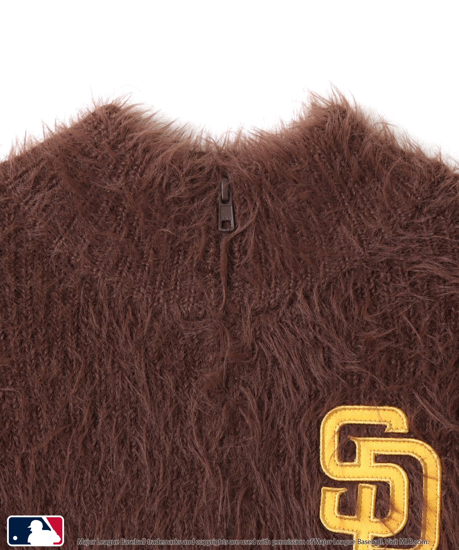 atmos pink MLB Shaggy Knit Blouson BROWNの画像