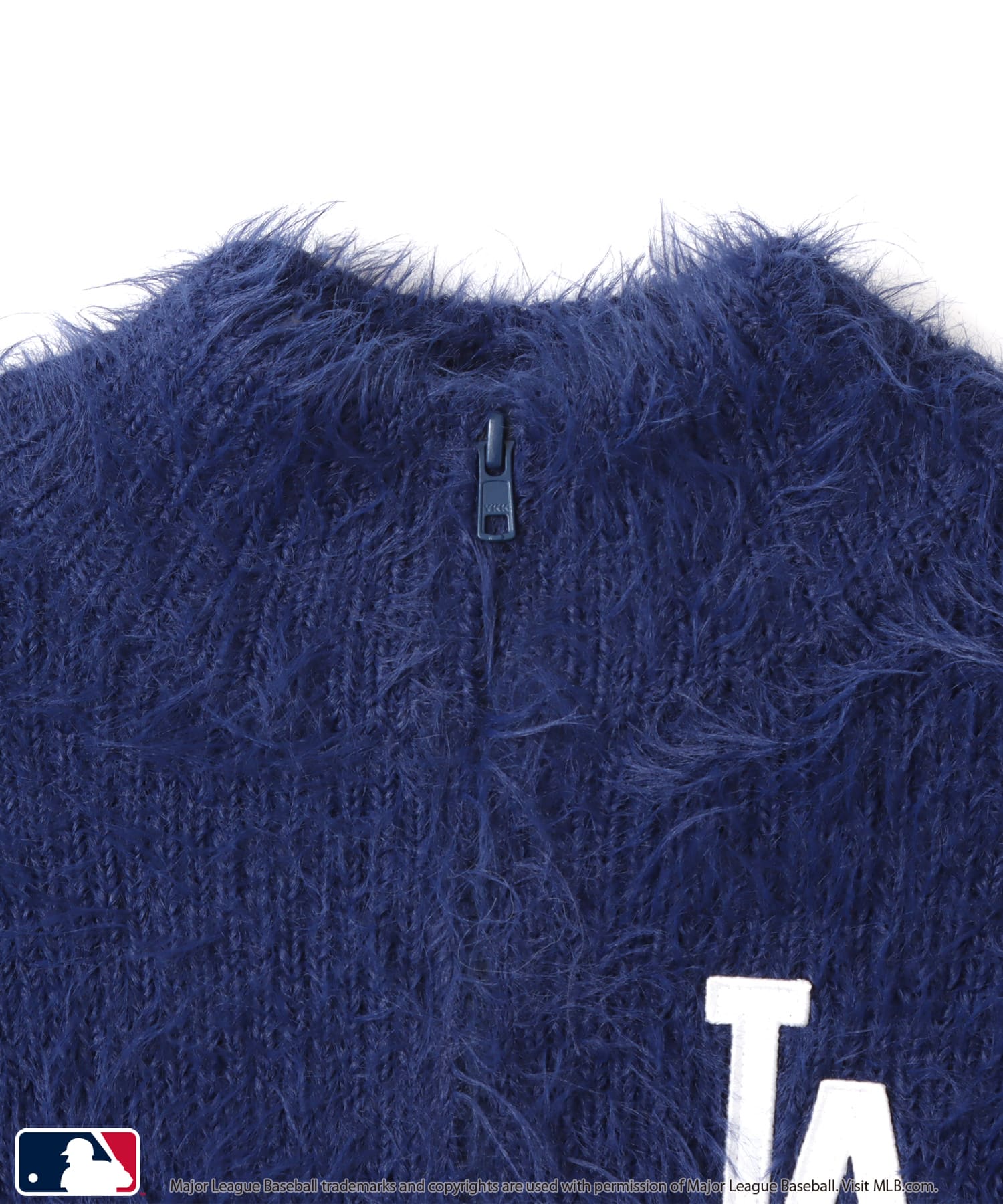 atmos pink MLB Shaggy Knit Blouson NAVYの画像