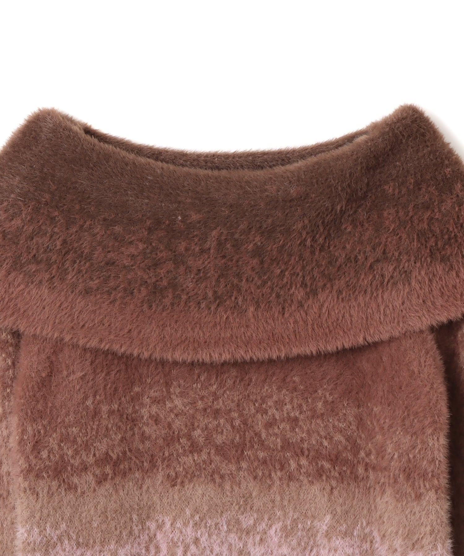 atmos pink Off Shoulder Knit Tops PINKの画像