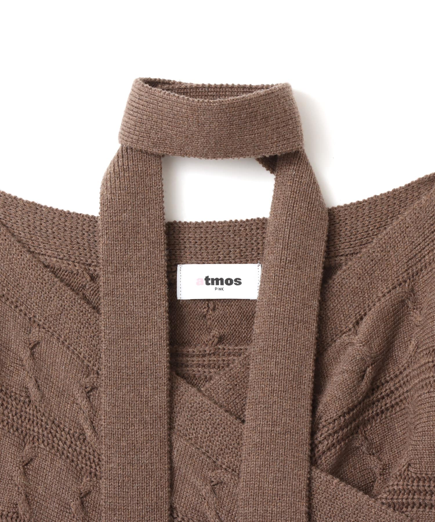 atmos pink Cache-coeur Knit Tops BROWNの画像