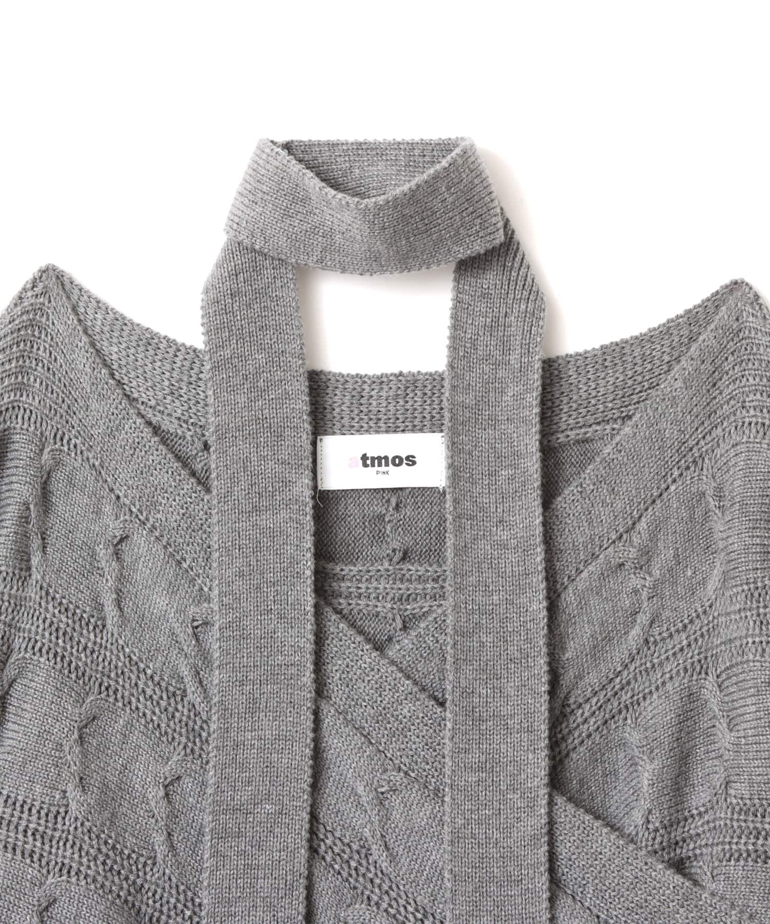 atmos pink Cache-coeur Knit Tops GRAYの画像