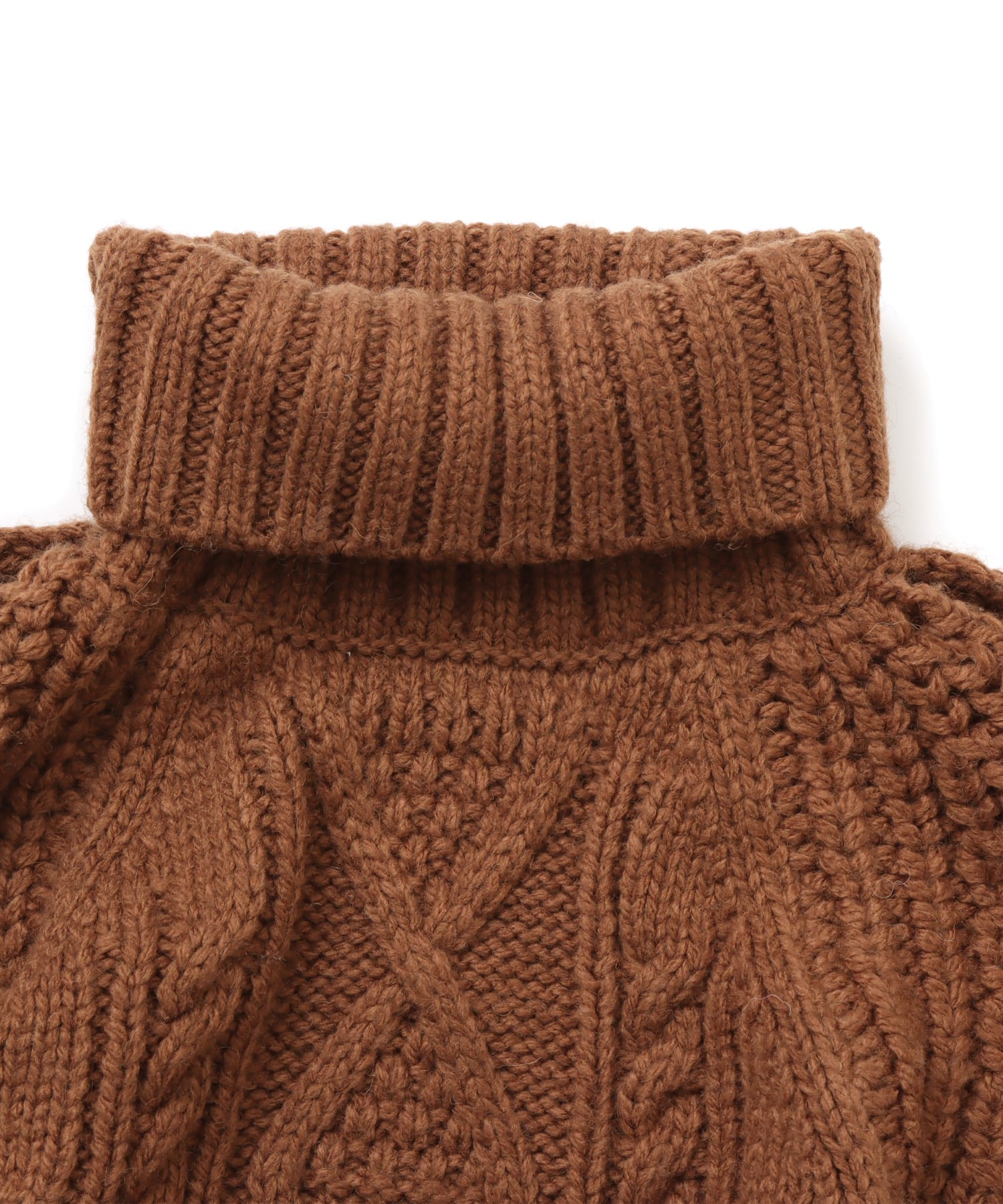 atmos pink Slit Cable Knit Tops BROWNの画像