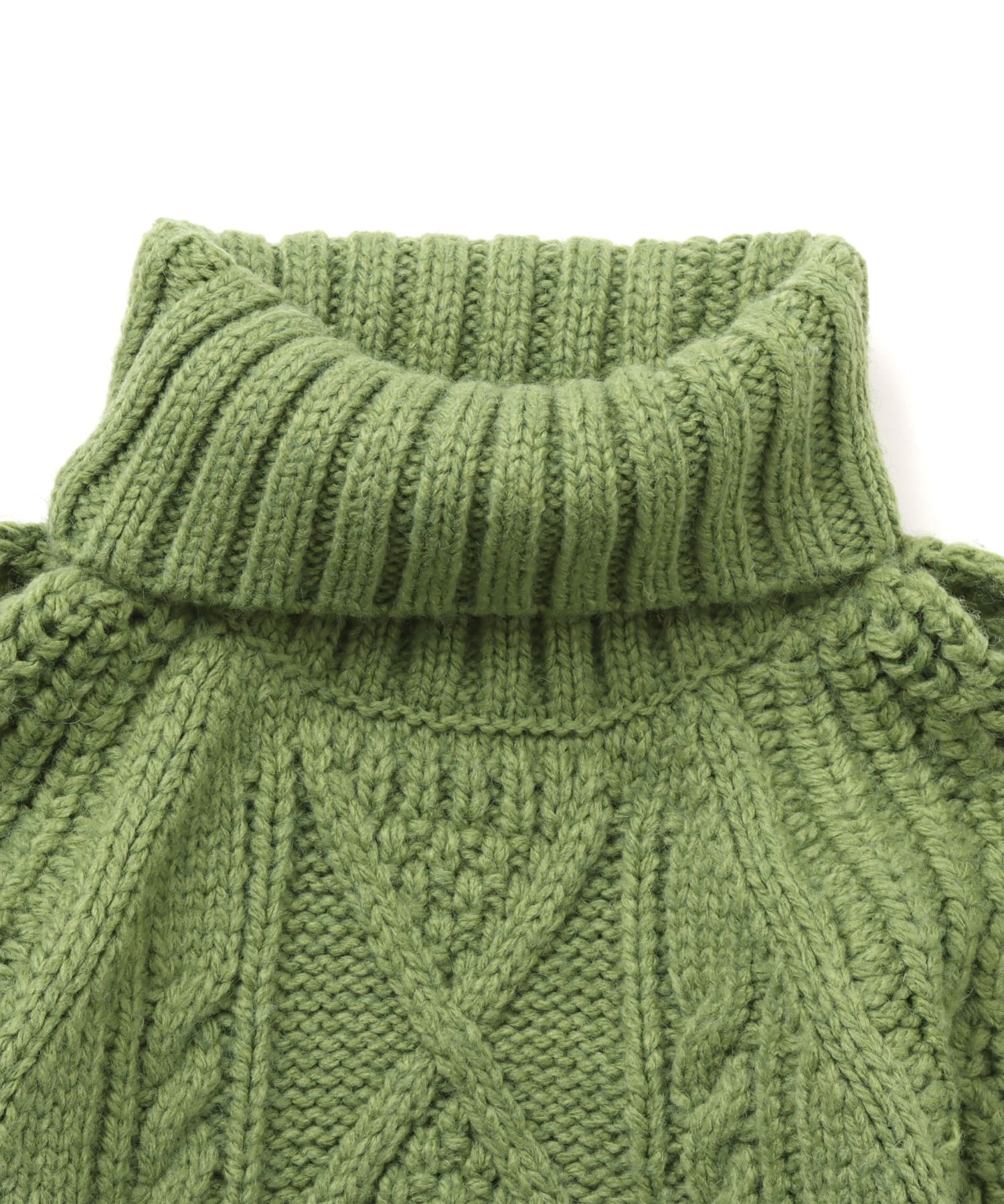 atmos pink Slit Cable Knit Tops GREENの画像